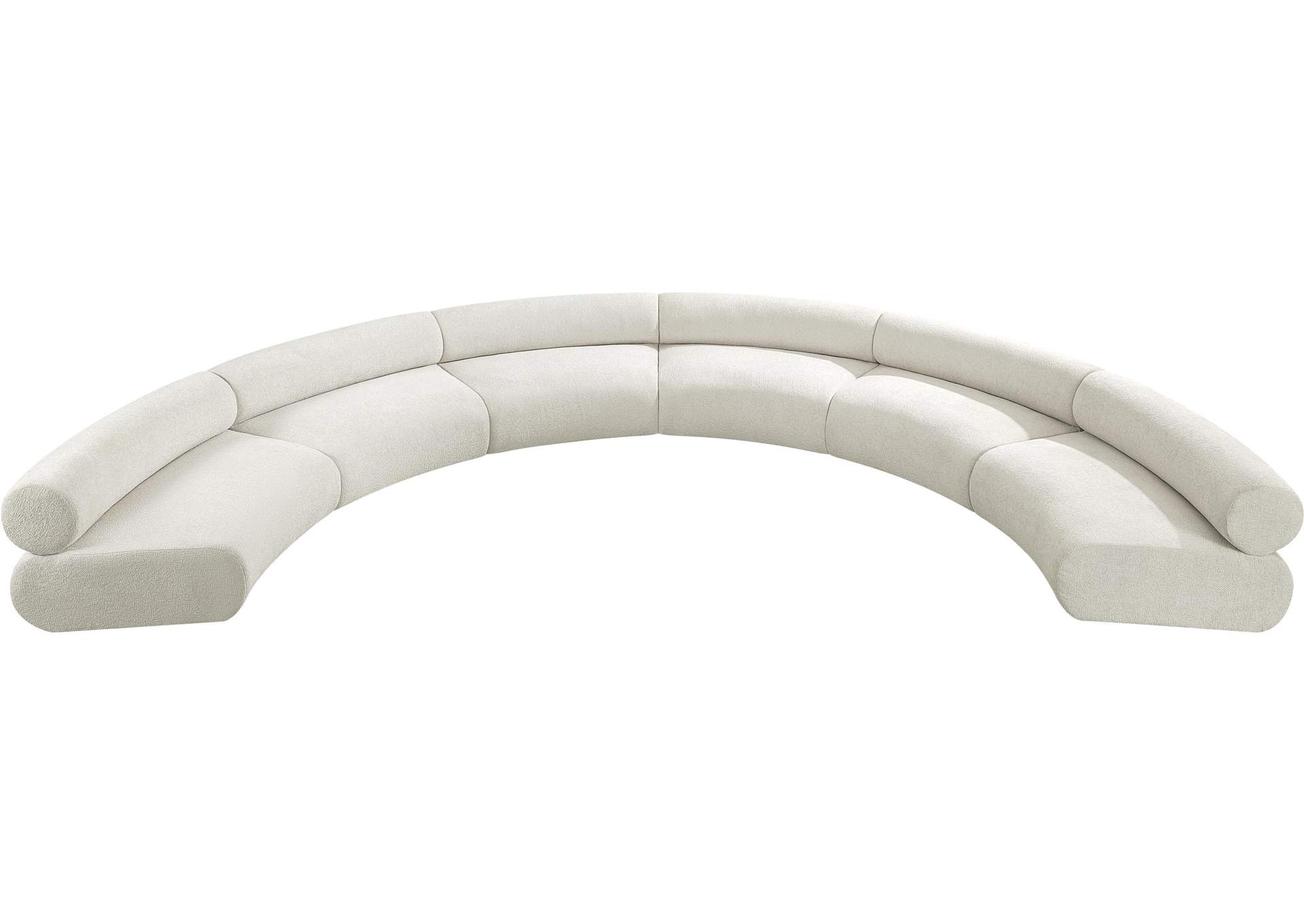 Bale Cream Chenille Fabric Modular Sofa,Meridian Furniture