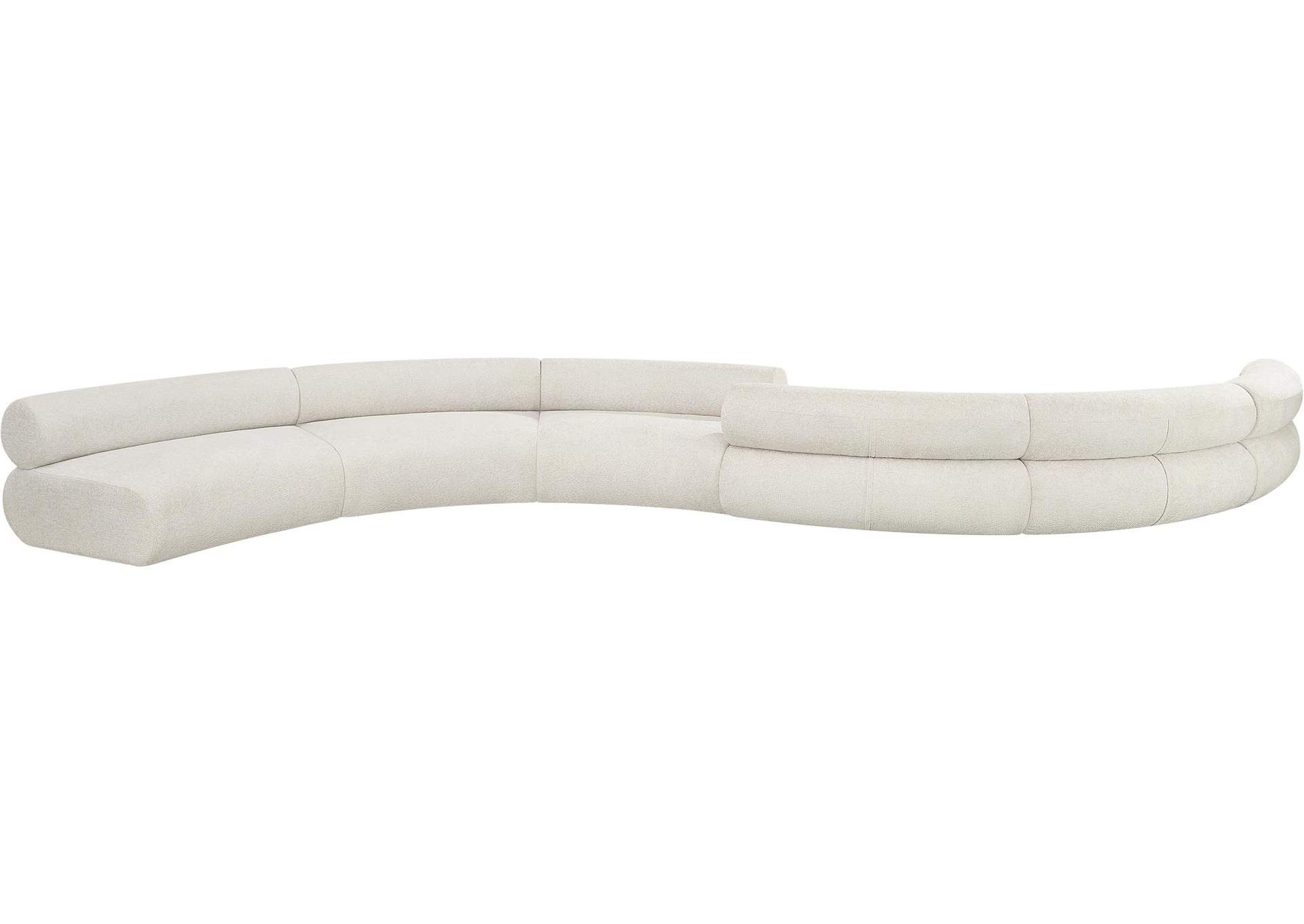 Bale Cream Chenille Fabric Modular Sofa,Meridian Furniture