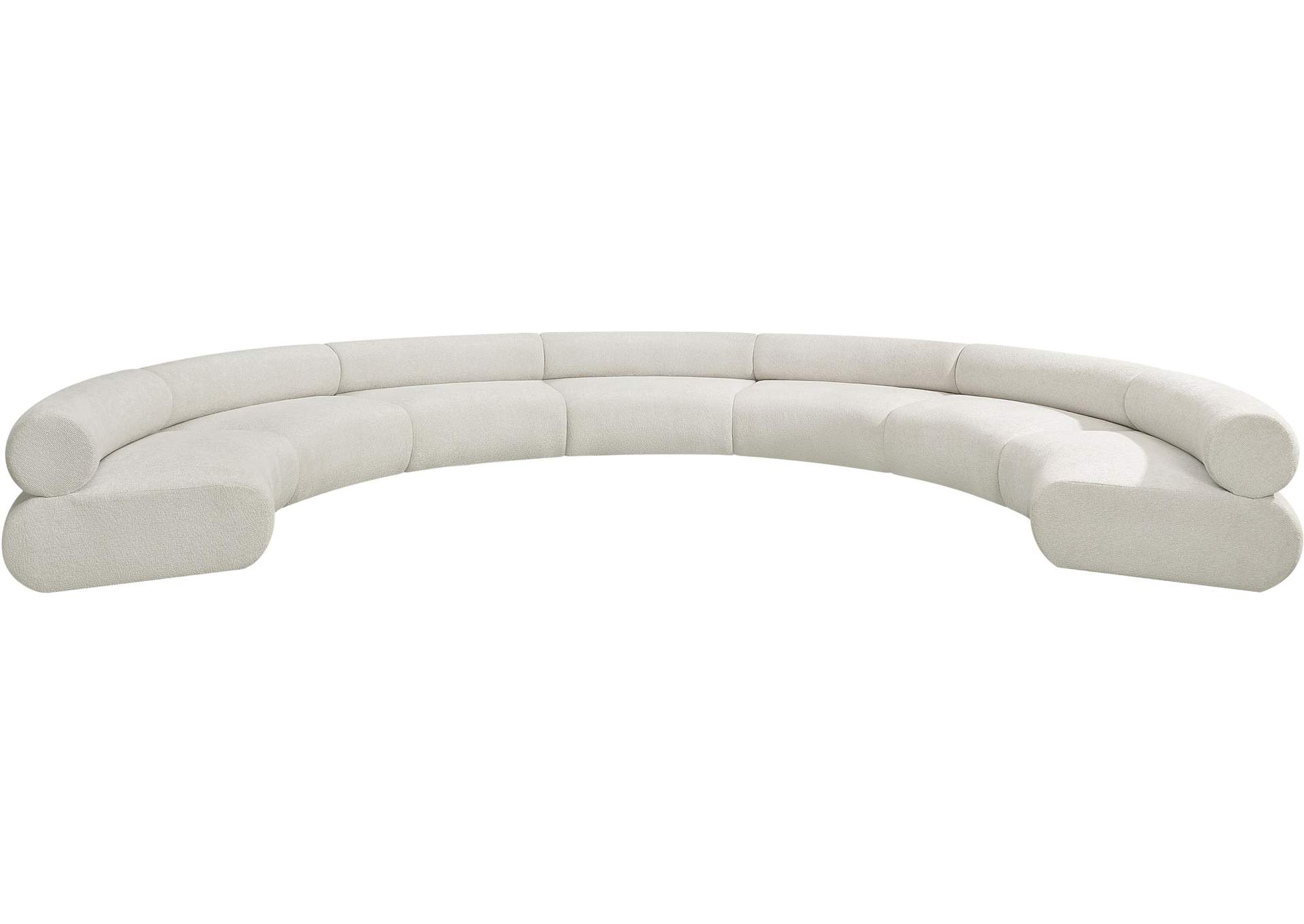 Bale Cream Chenille Fabric Modular Sofa,Meridian Furniture