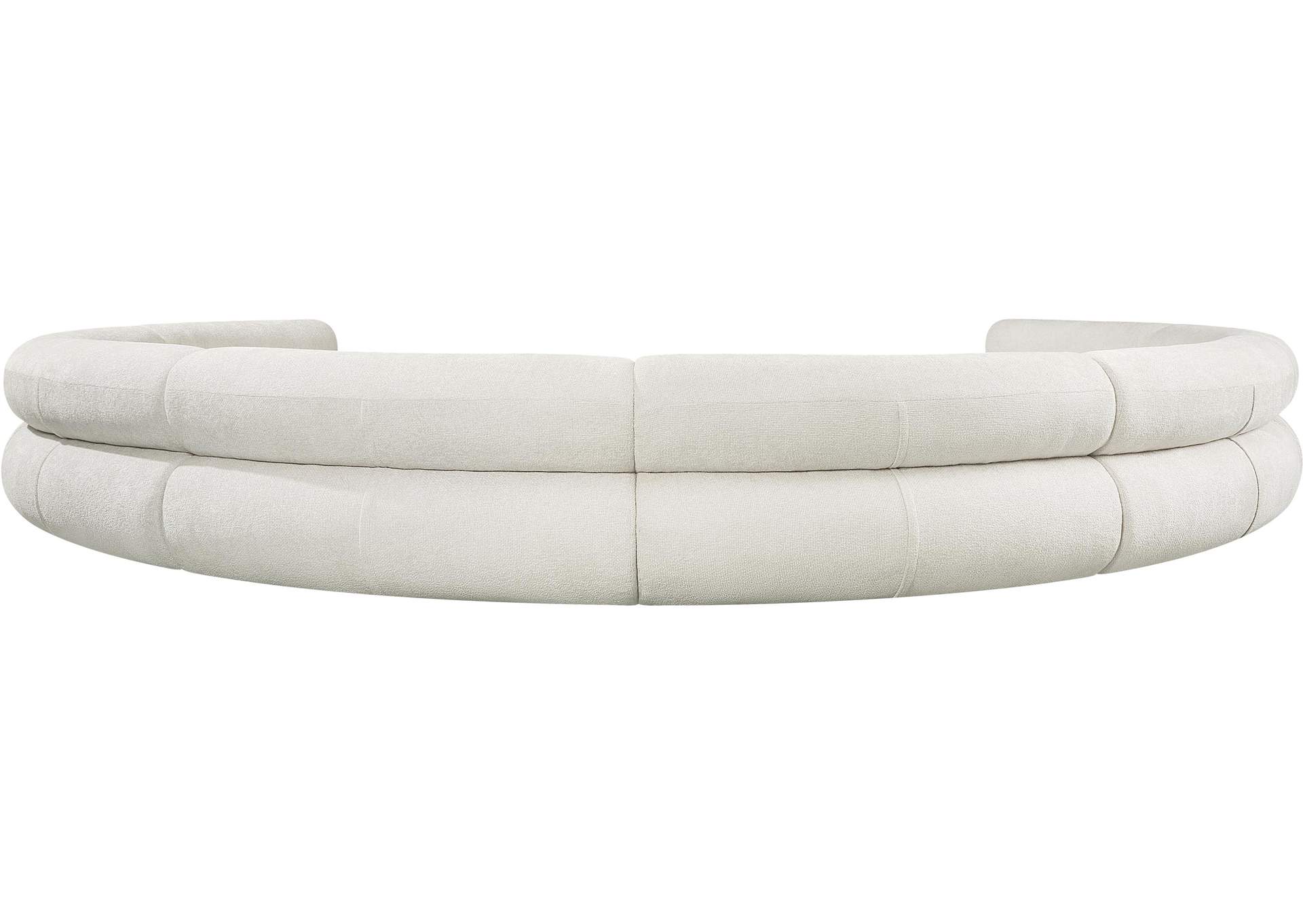 Bale Cream Chenille Fabric Modular Sofa,Meridian Furniture