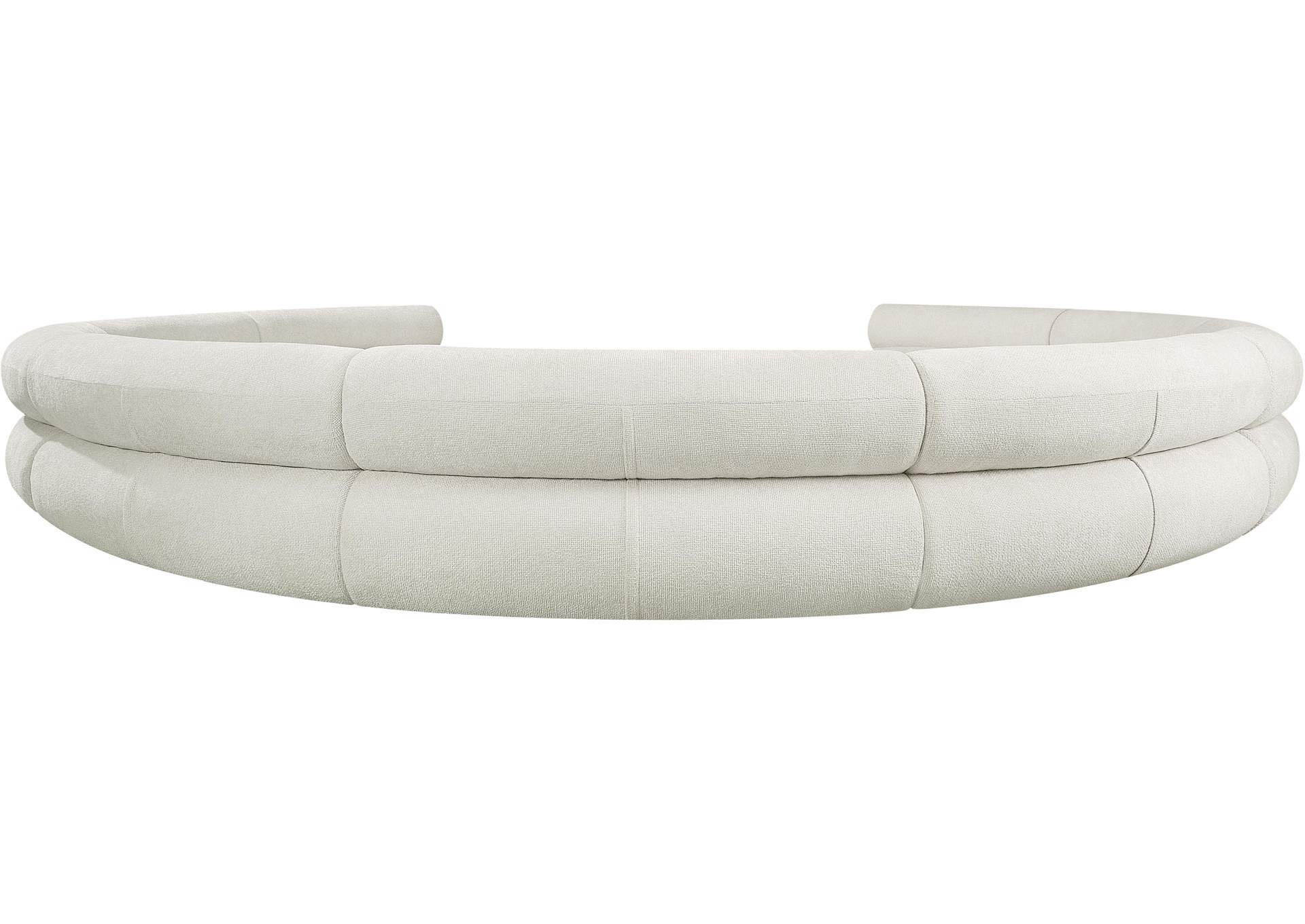 Bale Cream Chenille Fabric Modular Sofa,Meridian Furniture