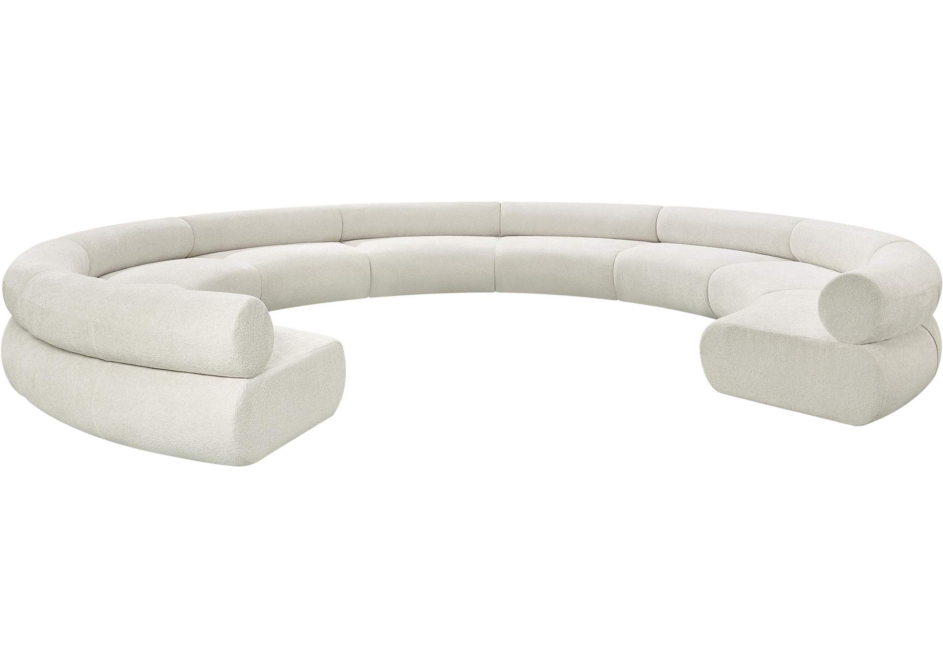 Bale Cream Chenille Fabric Modular Sofa,Meridian Furniture