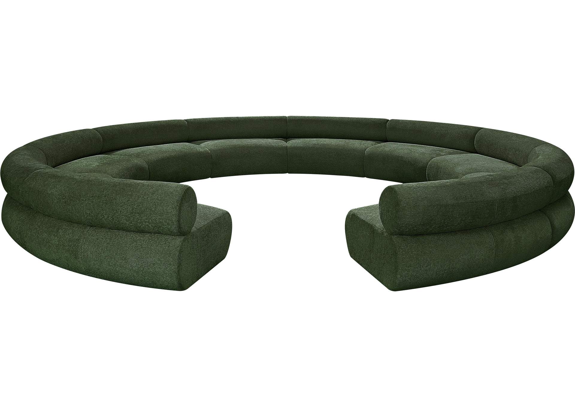 Bale Green Chenille Fabric Modular Sofa,Meridian Furniture