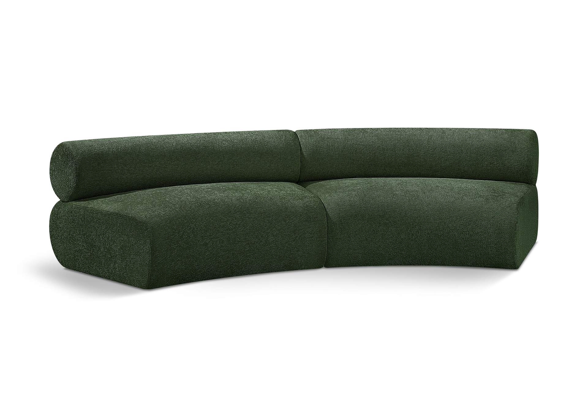 Bale Green Chenille Fabric Modular Sofa,Meridian Furniture