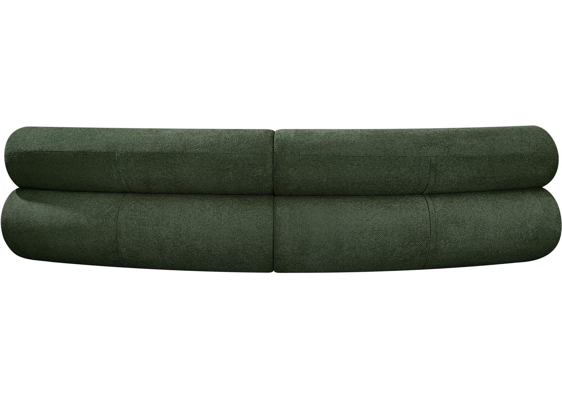 Bale Green Chenille Fabric Modular Sofa,Meridian Furniture