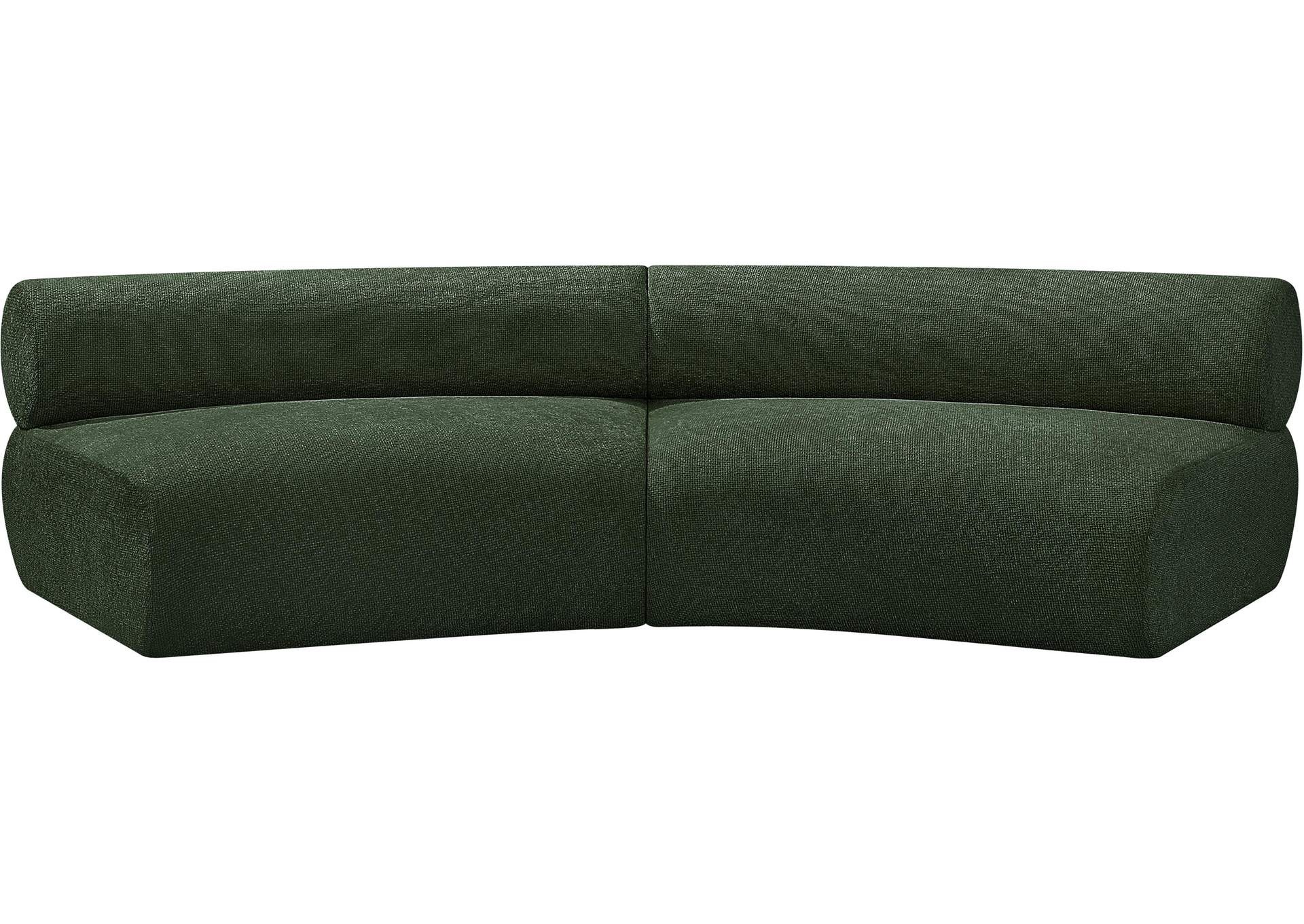 Bale Green Chenille Fabric Modular Sofa,Meridian Furniture