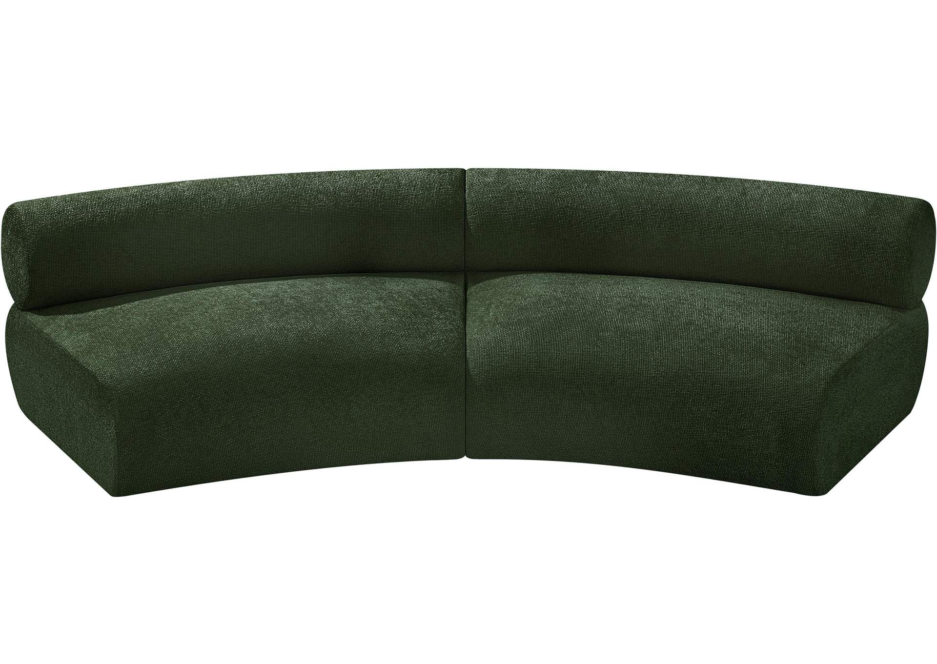 Bale Green Chenille Fabric Modular Sofa,Meridian Furniture