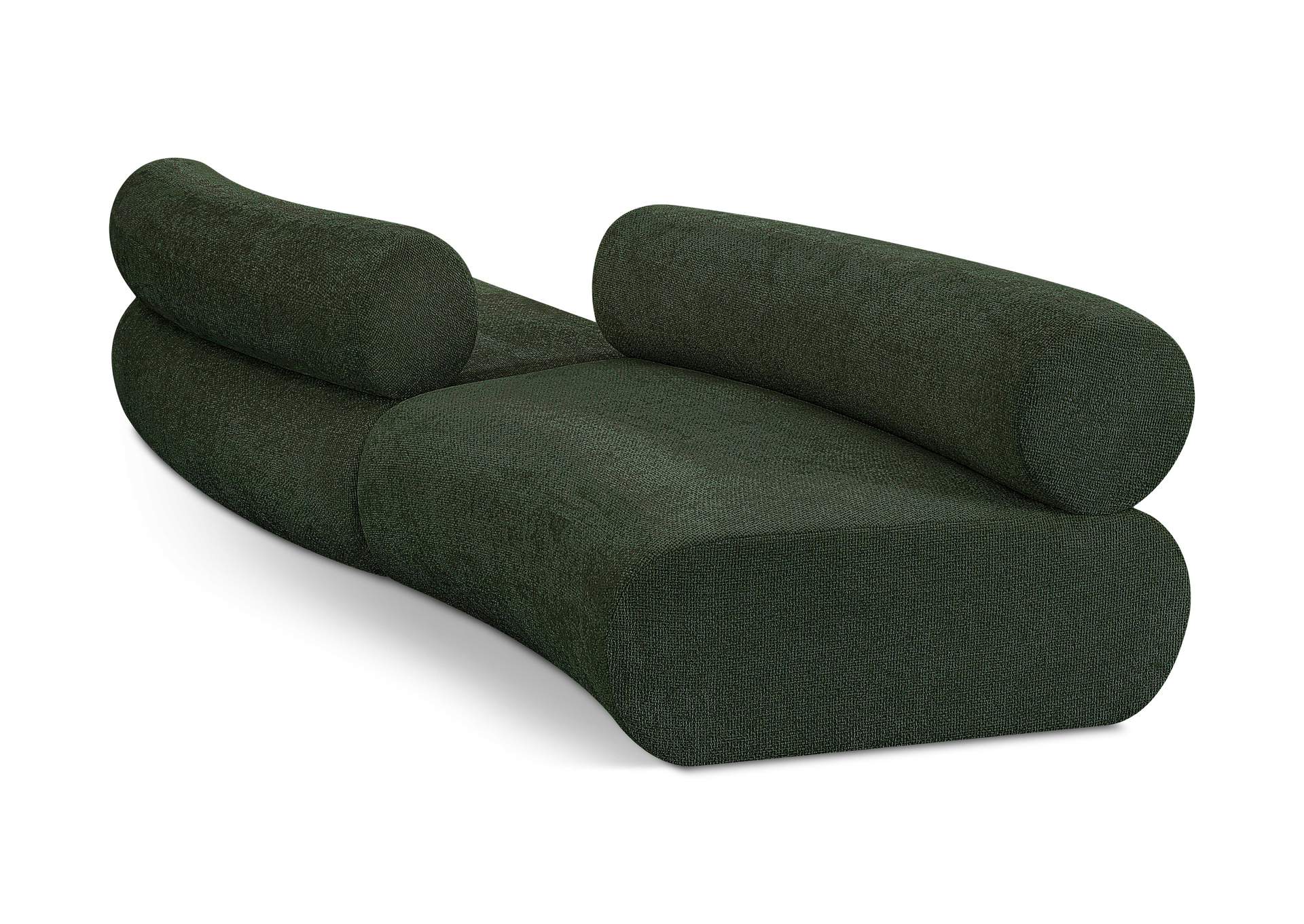 Bale Green Chenille Fabric Modular Sofa,Meridian Furniture