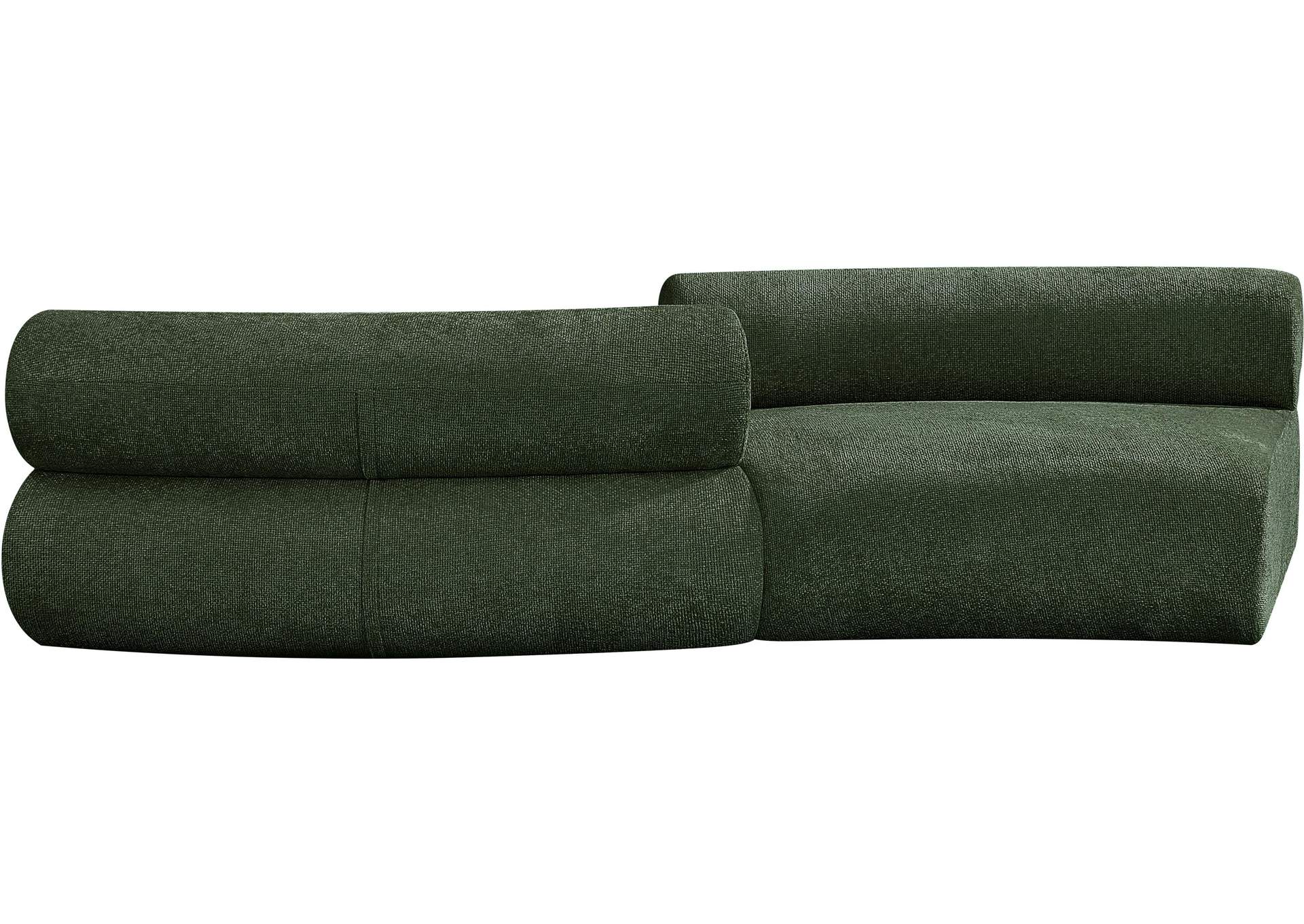 Bale Green Chenille Fabric Modular Sofa,Meridian Furniture