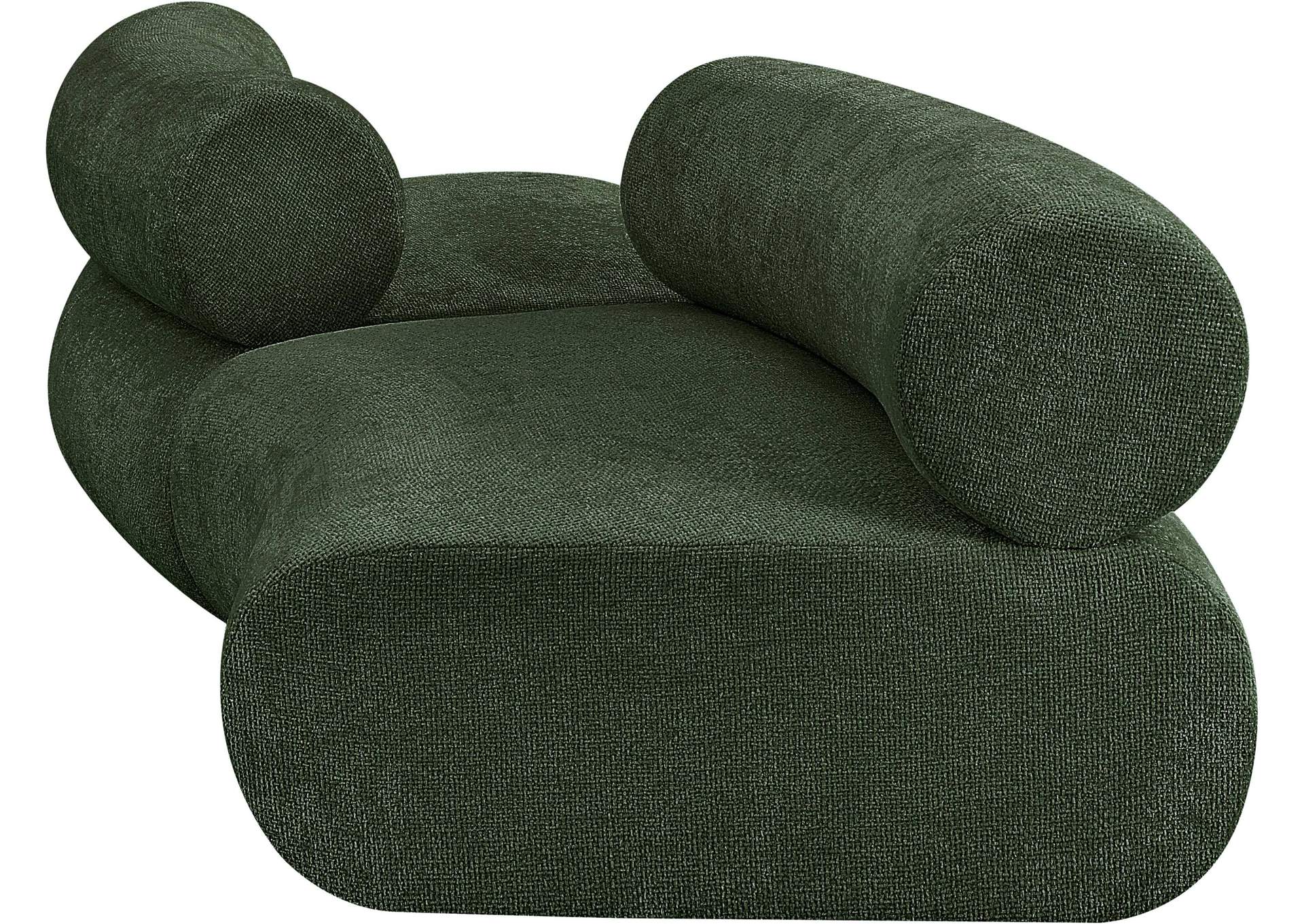 Bale Green Chenille Fabric Modular Sofa,Meridian Furniture