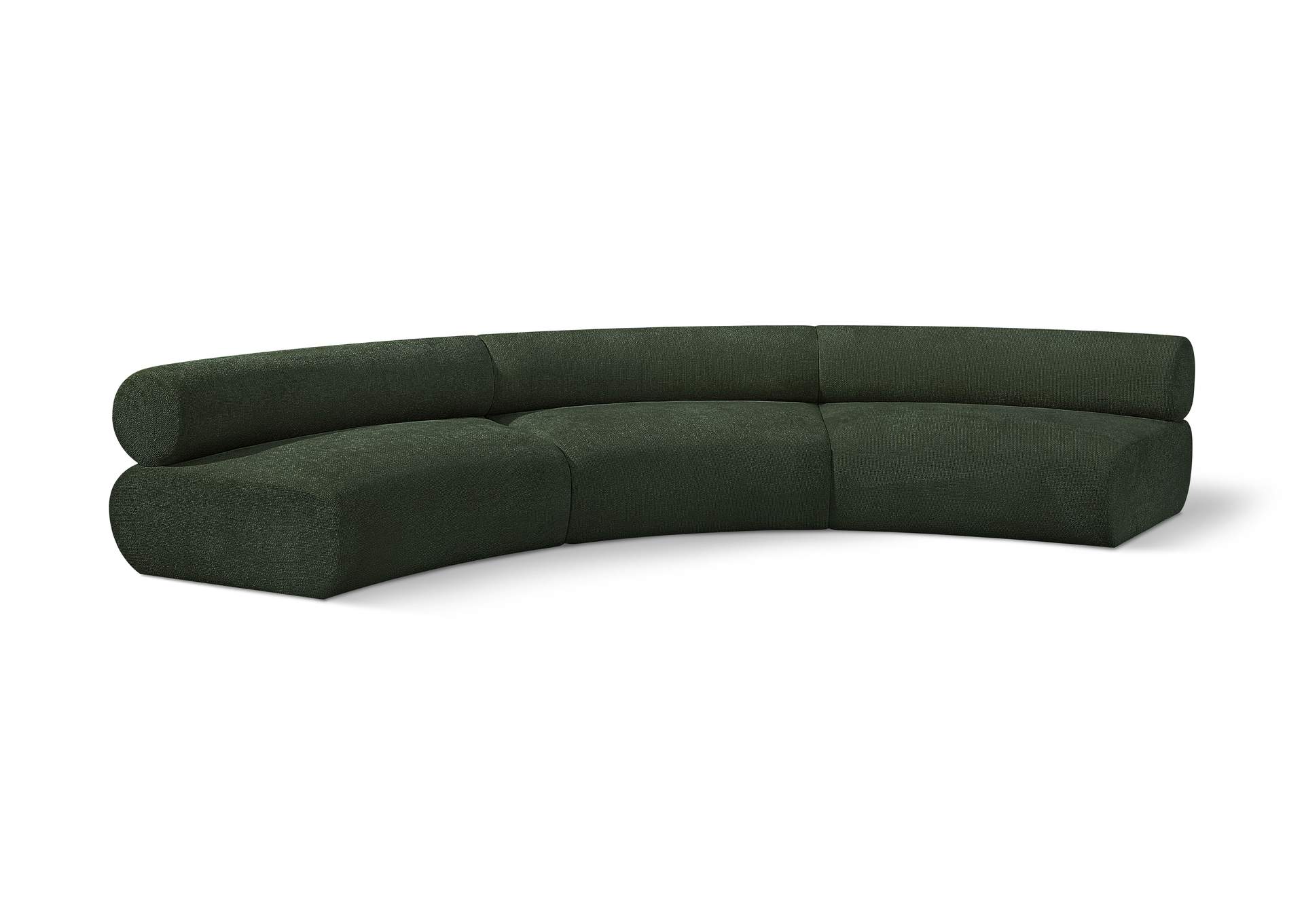 Bale Green Chenille Fabric Modular Sofa,Meridian Furniture