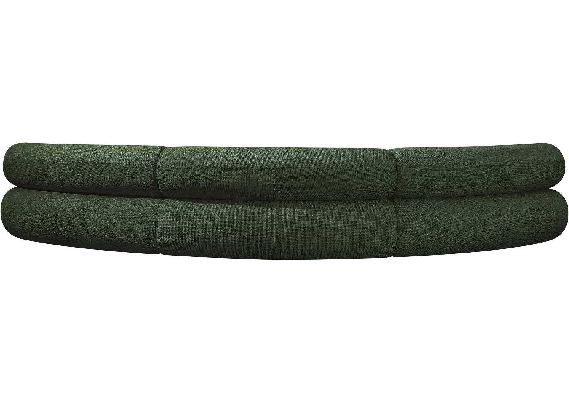 Bale Green Chenille Fabric Modular Sofa,Meridian Furniture