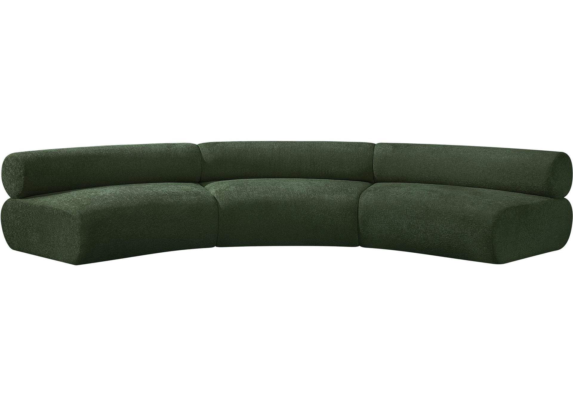 Bale Green Chenille Fabric Modular Sofa,Meridian Furniture