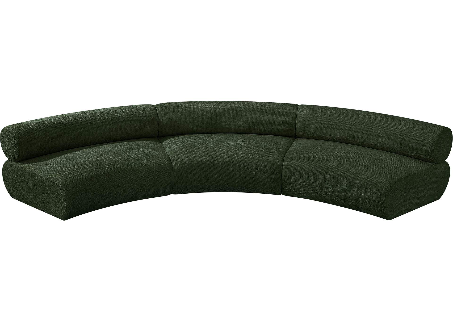 Bale Green Chenille Fabric Modular Sofa,Meridian Furniture