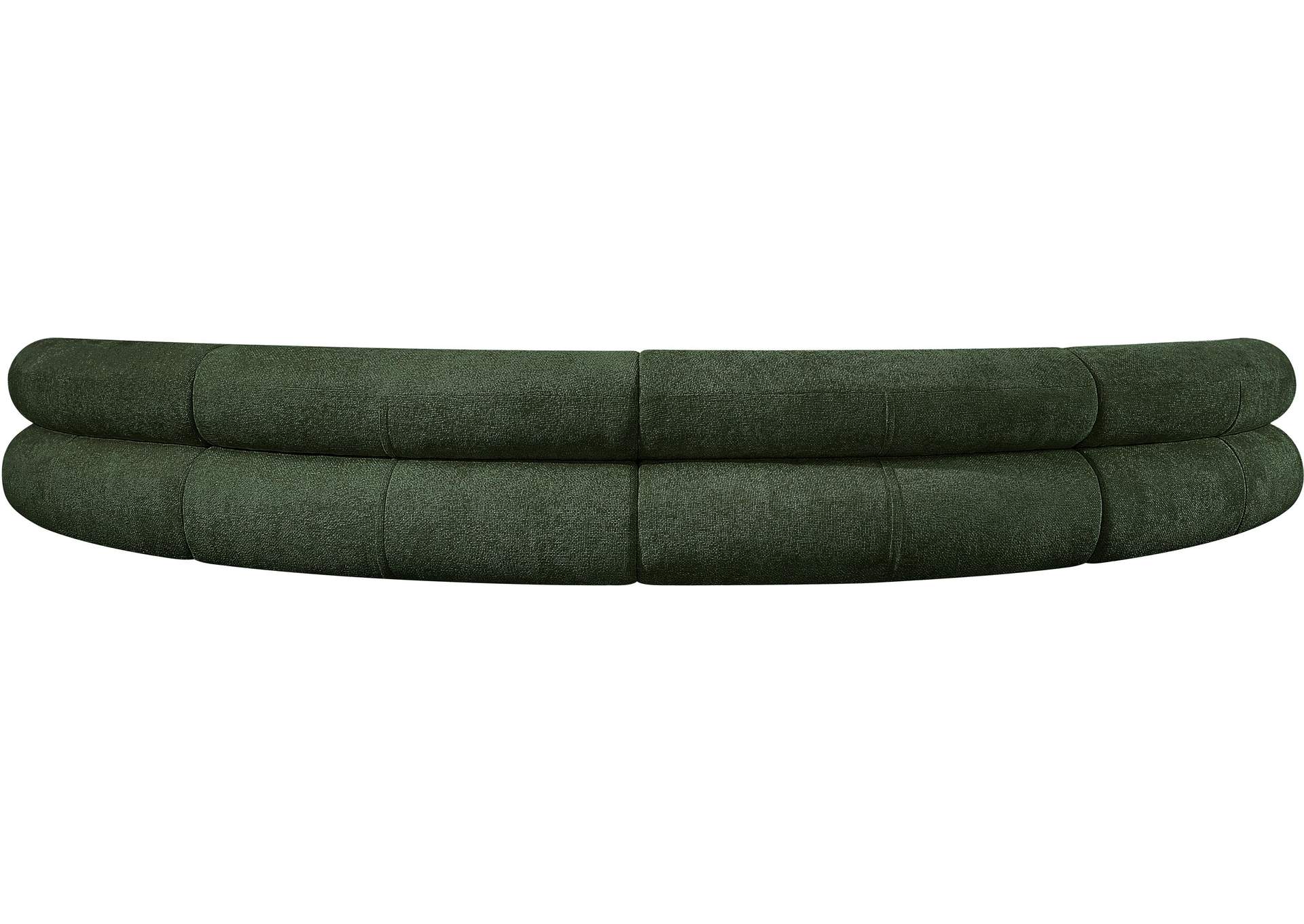 Bale Green Chenille Fabric Modular Sofa,Meridian Furniture