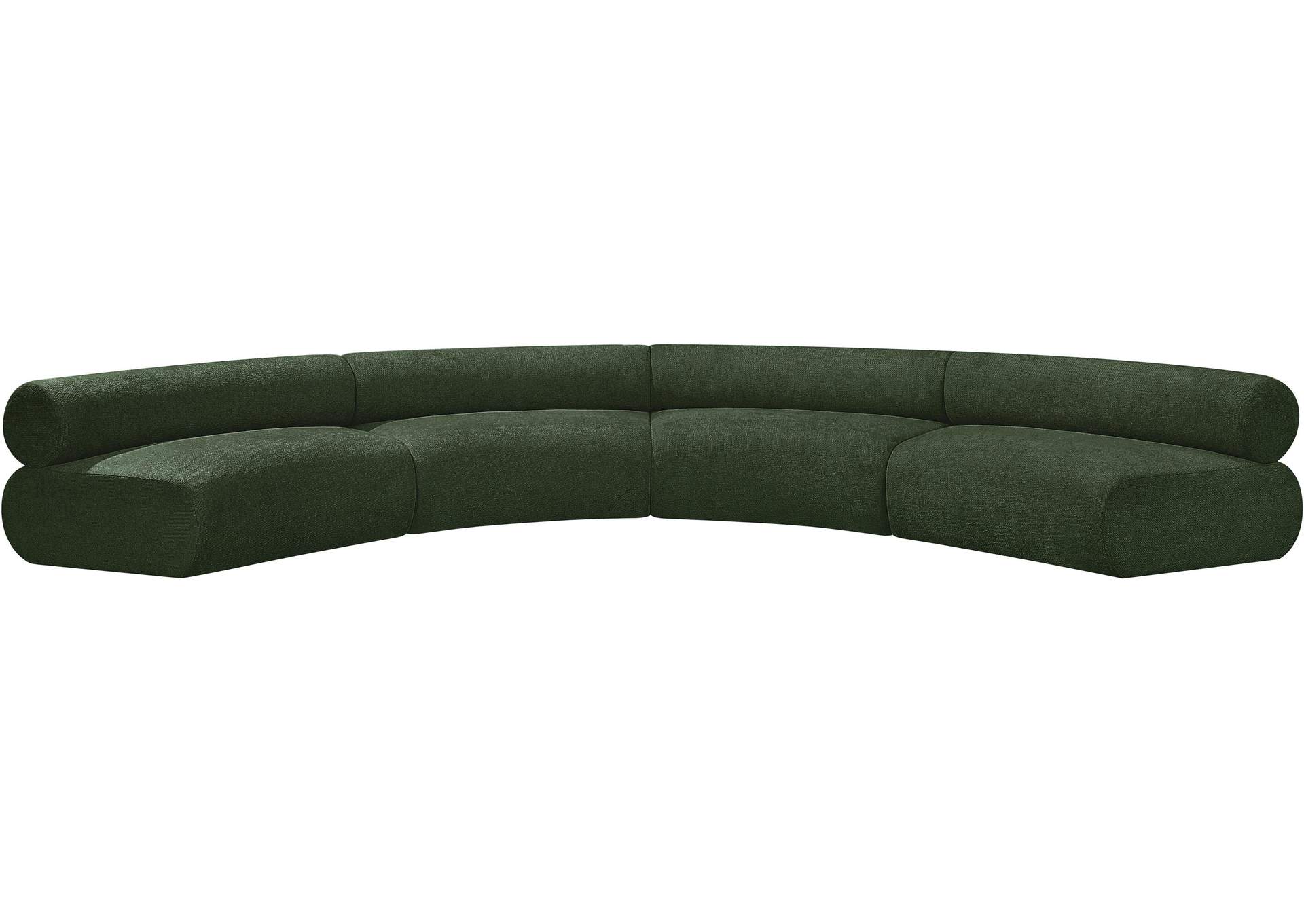 Bale Green Chenille Fabric Modular Sofa,Meridian Furniture