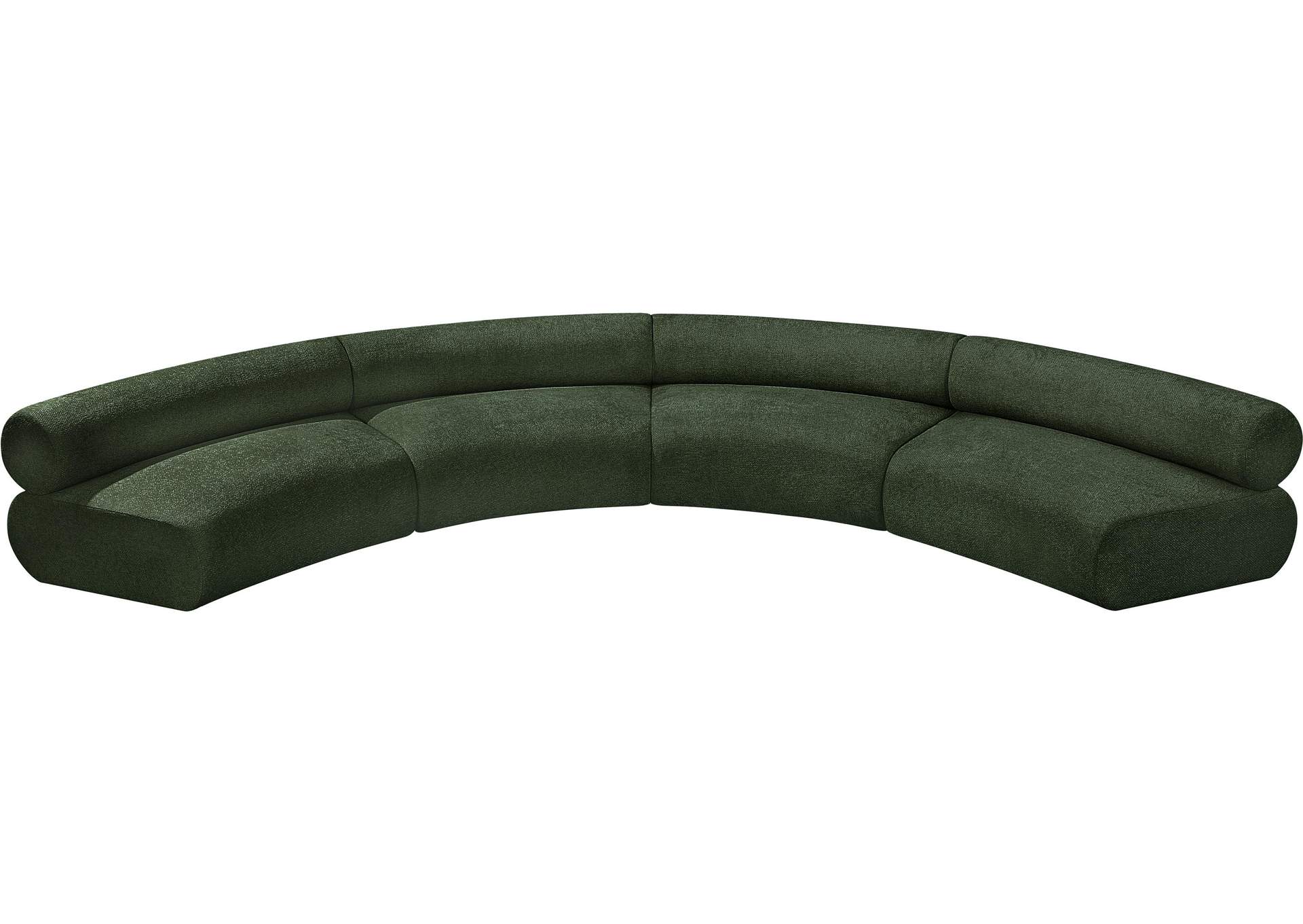 Bale Green Chenille Fabric Modular Sofa,Meridian Furniture