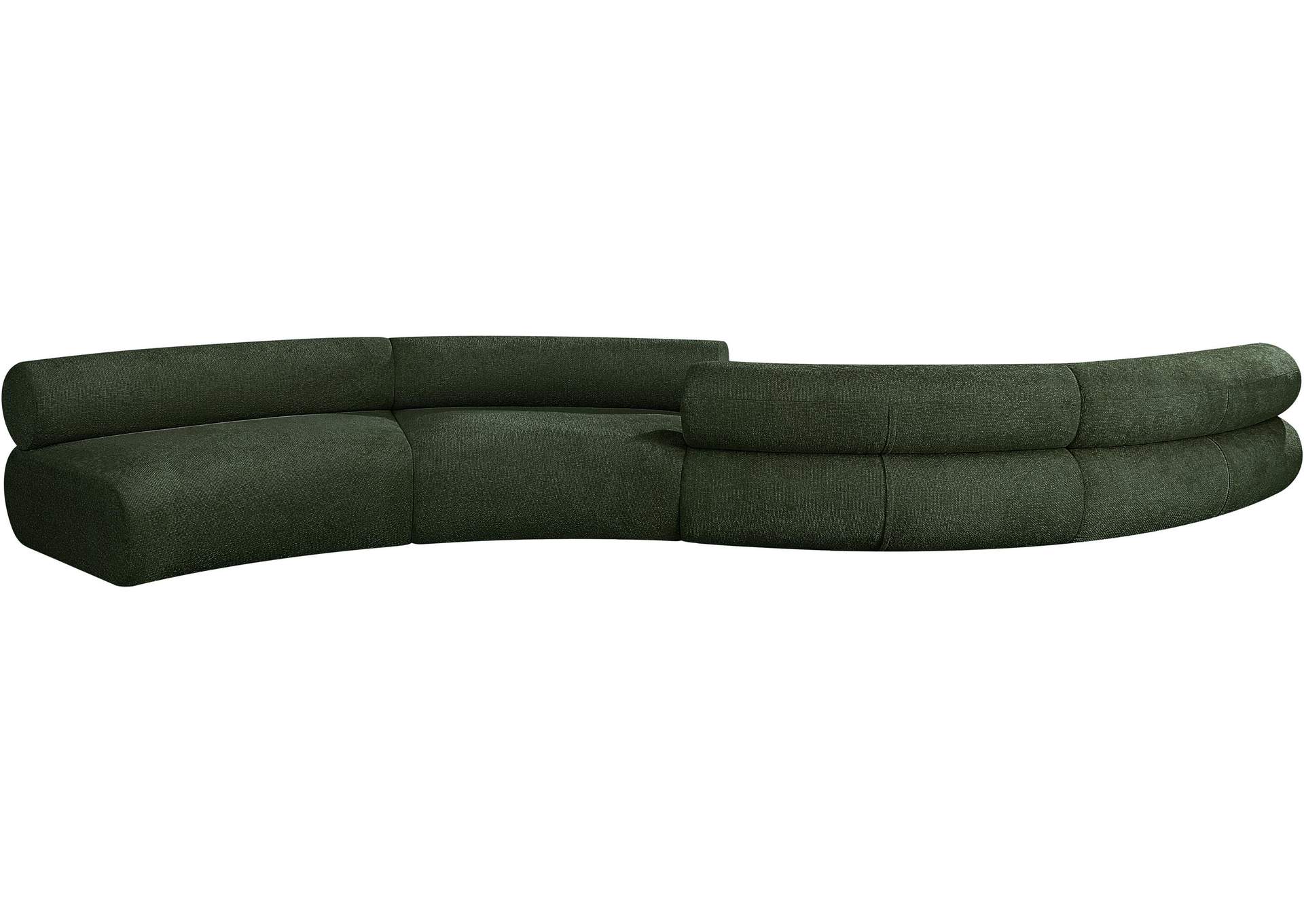 Bale Green Chenille Fabric Modular Sofa,Meridian Furniture