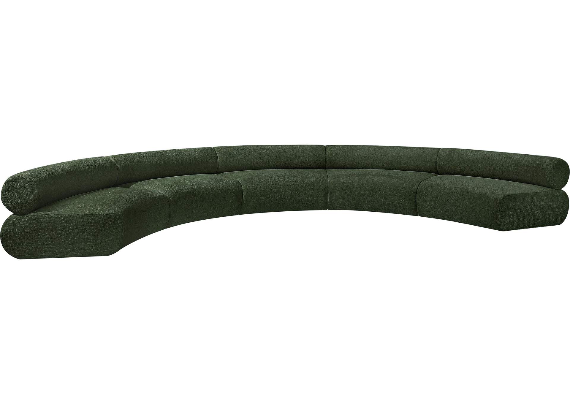 Bale Green Chenille Fabric Modular Sofa,Meridian Furniture