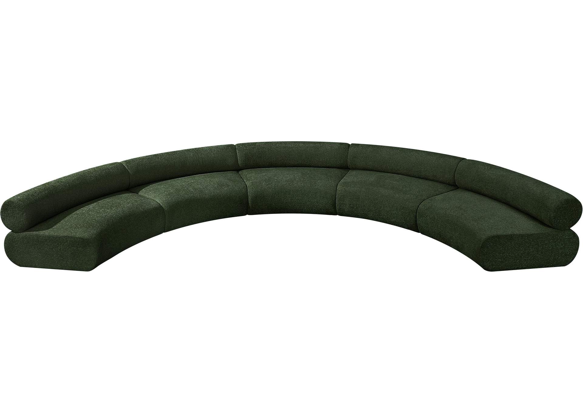 Bale Green Chenille Fabric Modular Sofa,Meridian Furniture