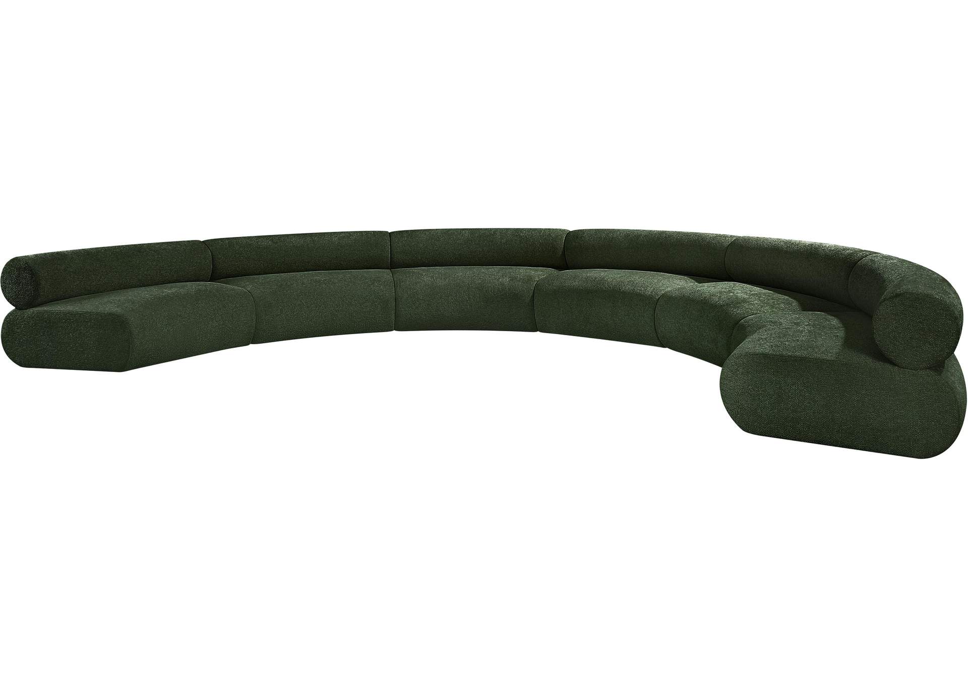 Bale Green Chenille Fabric Modular Sofa,Meridian Furniture