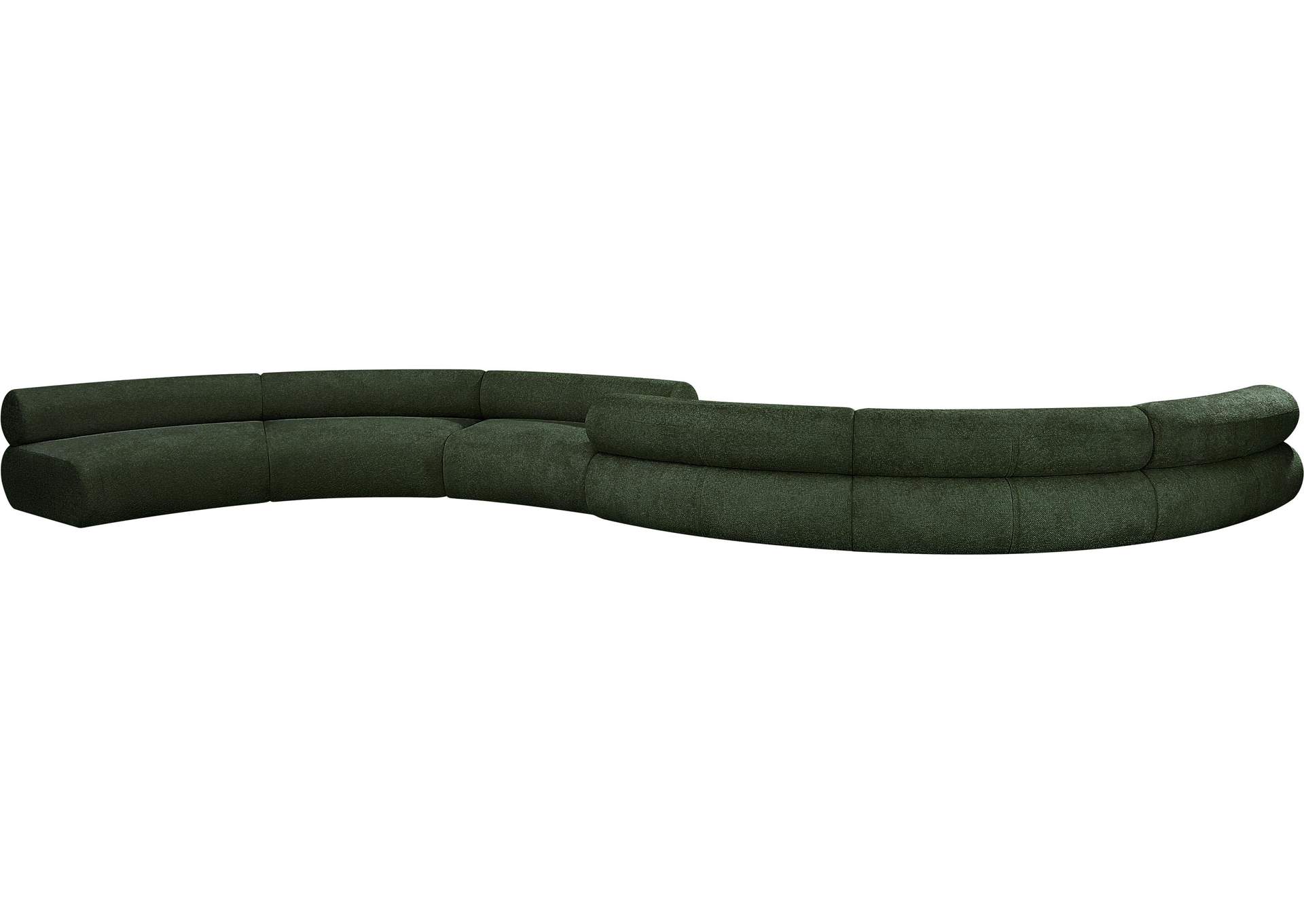 Bale Green Chenille Fabric Modular Sofa,Meridian Furniture