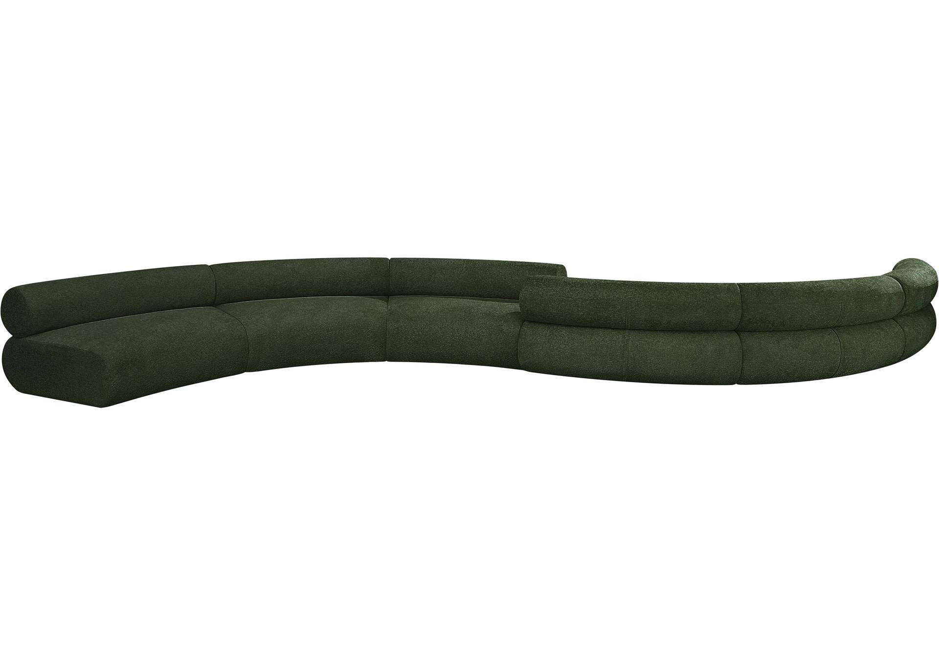 Bale Green Chenille Fabric Modular Sofa,Meridian Furniture