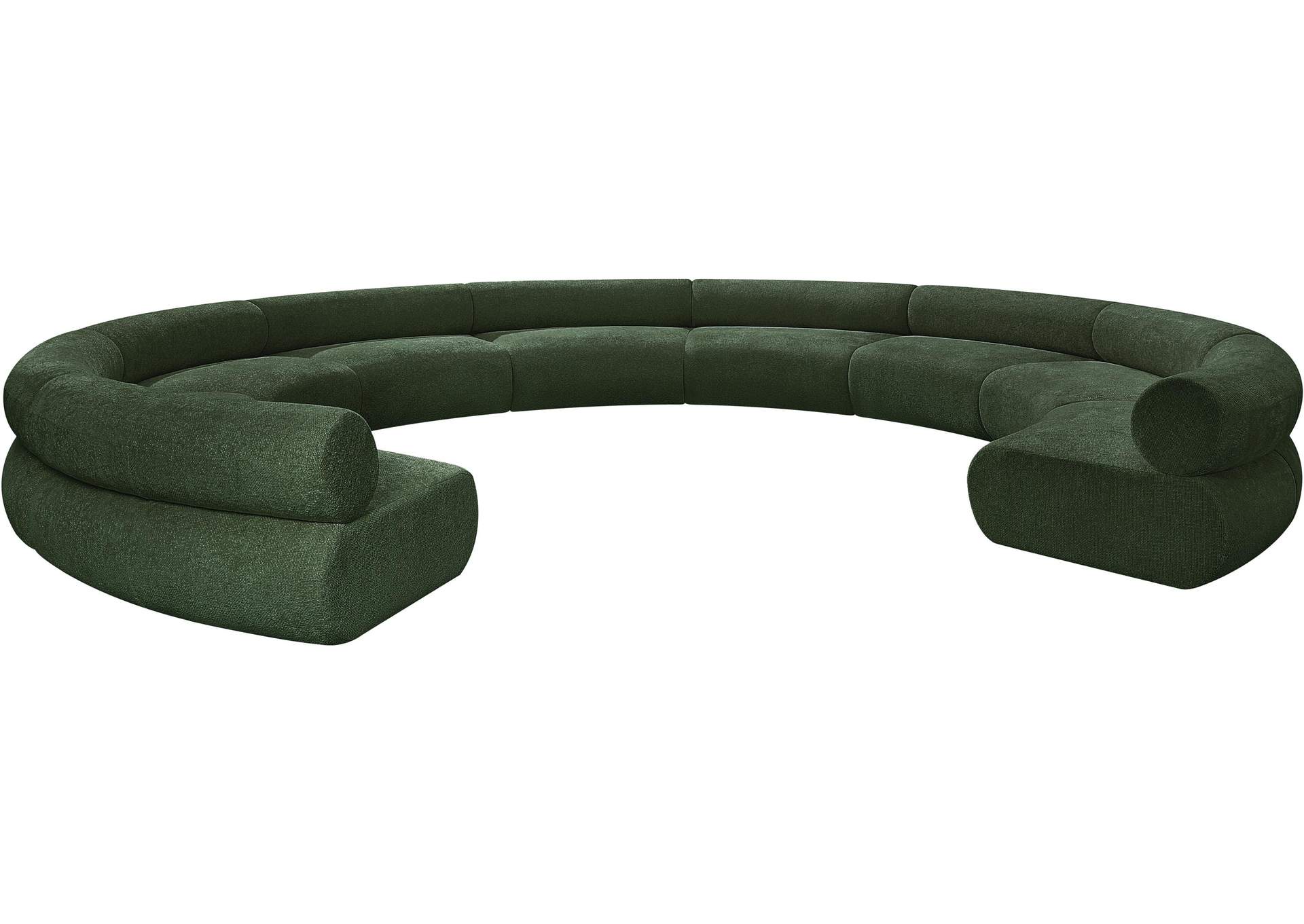 Bale Green Chenille Fabric Modular Sofa,Meridian Furniture