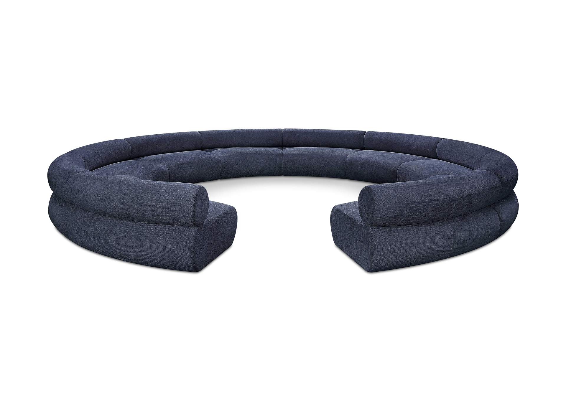 Bale Navy Chenille Fabric Modular Sofa,Meridian Furniture