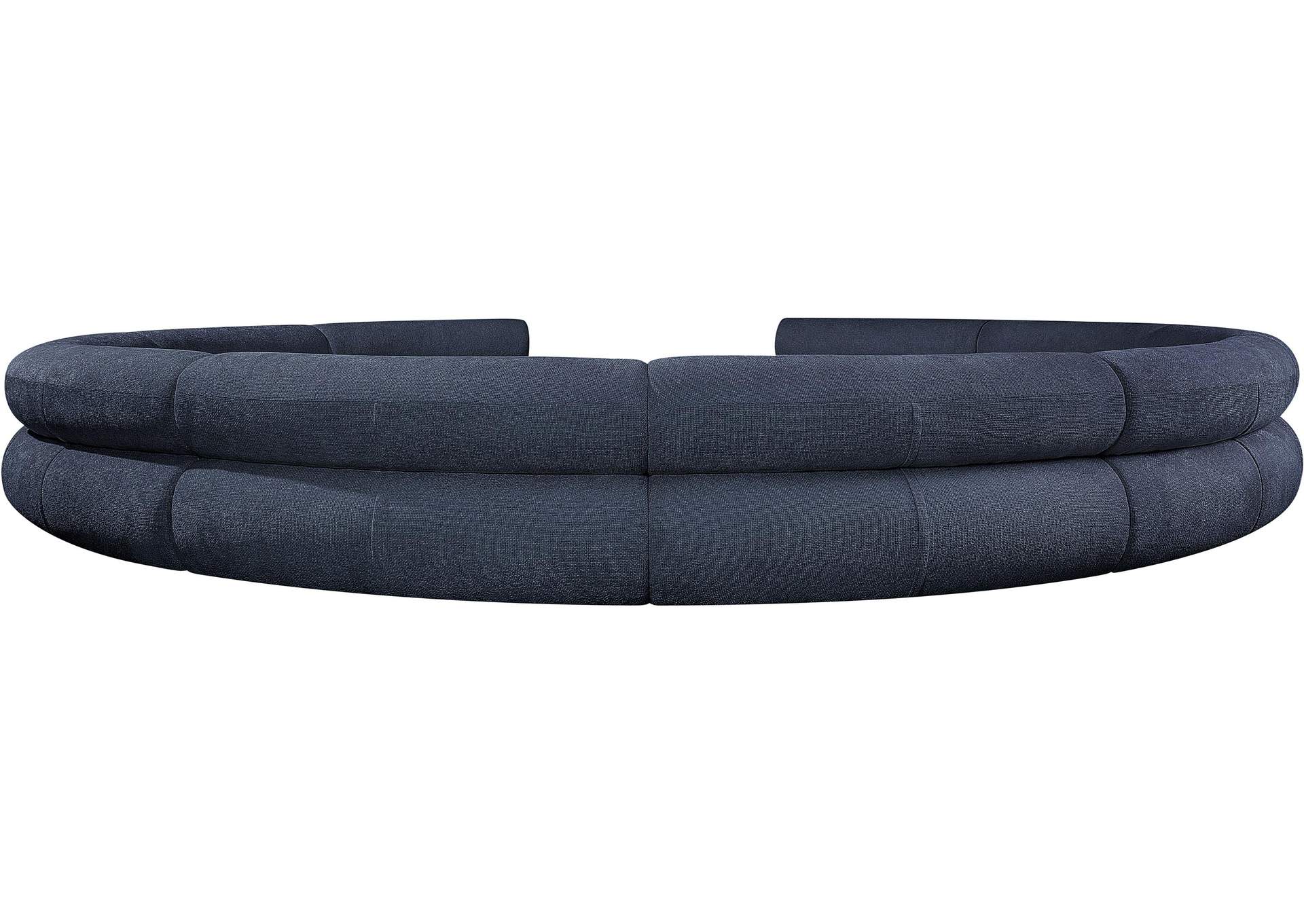 Bale Navy Chenille Fabric Modular Sofa,Meridian Furniture