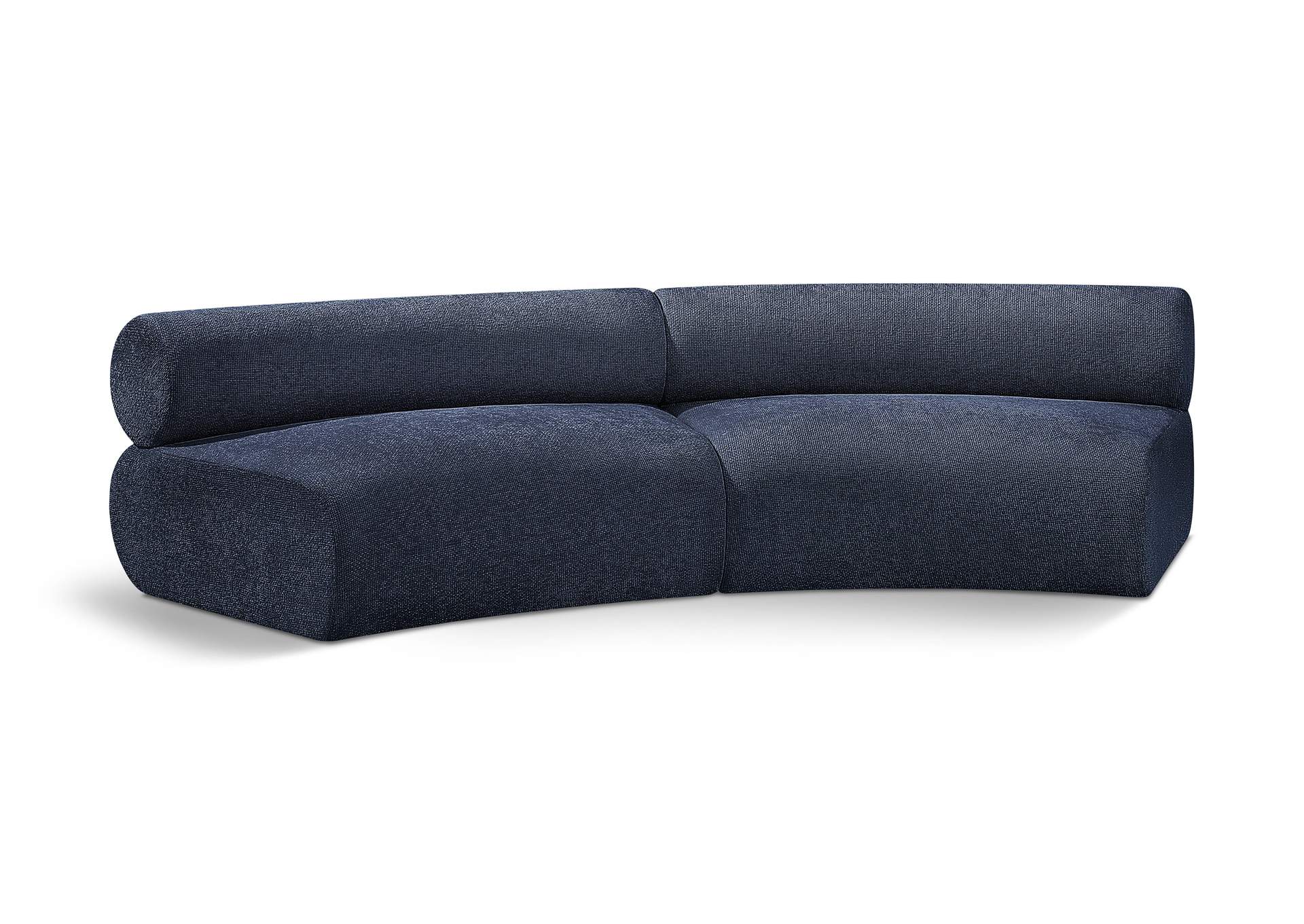 Bale Navy Chenille Fabric Modular Sofa,Meridian Furniture