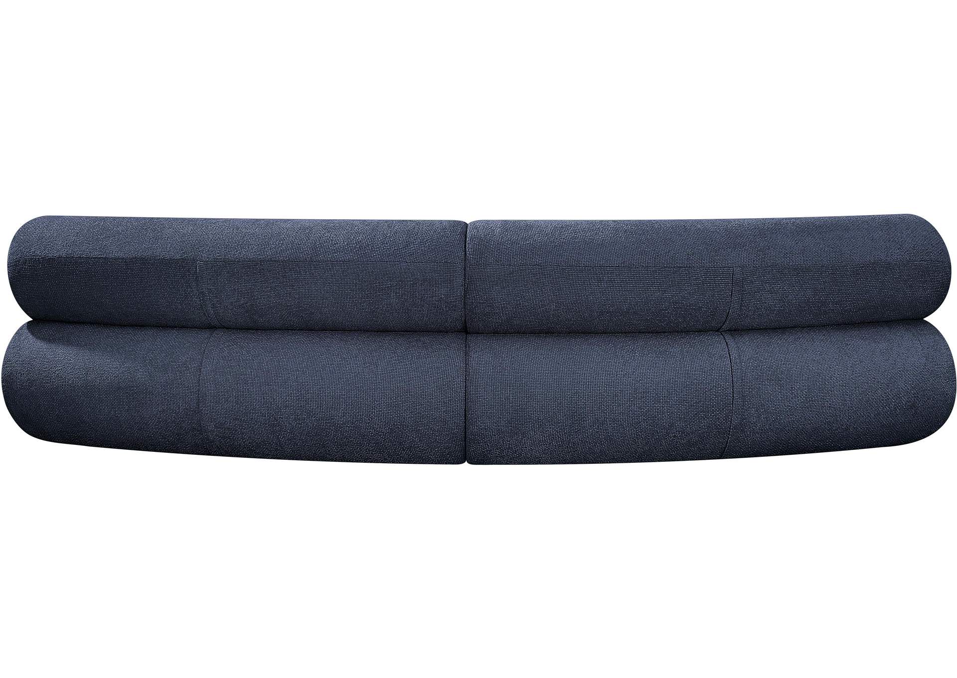 Bale Navy Chenille Fabric Modular Sofa,Meridian Furniture