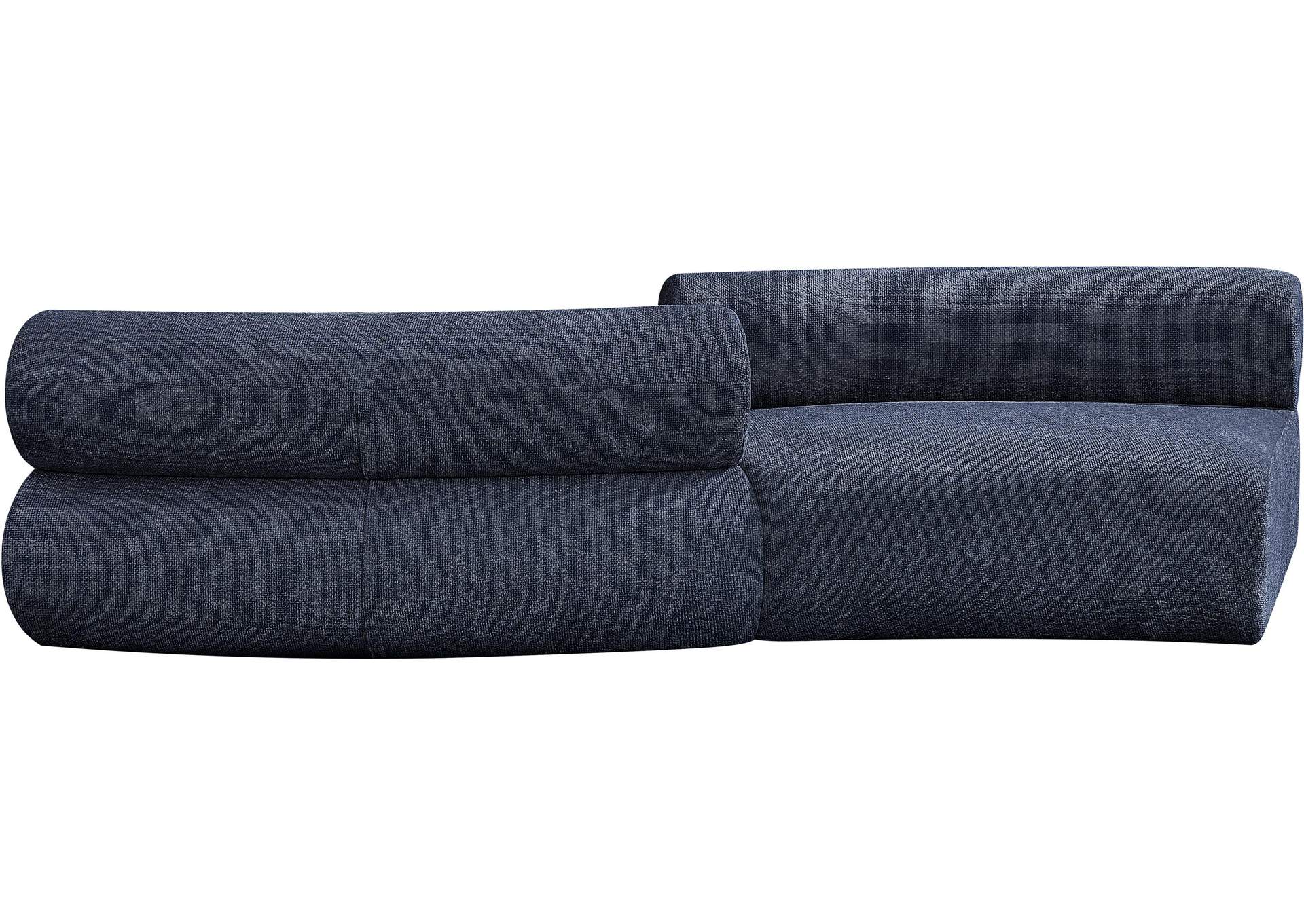 Bale Navy Chenille Fabric Modular Sofa,Meridian Furniture