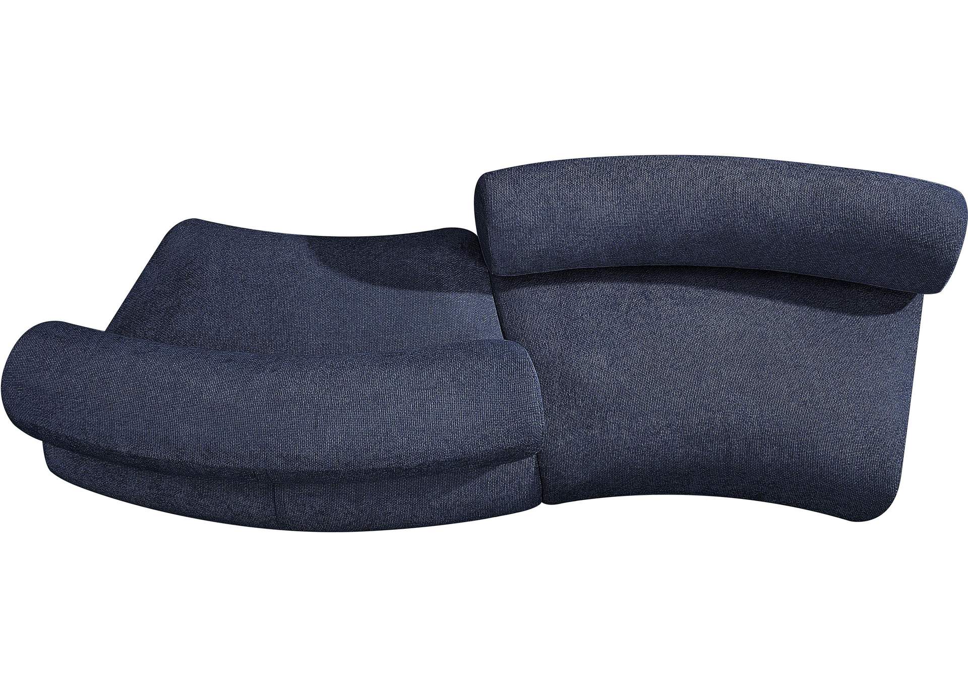 Bale Navy Chenille Fabric Modular Sofa,Meridian Furniture