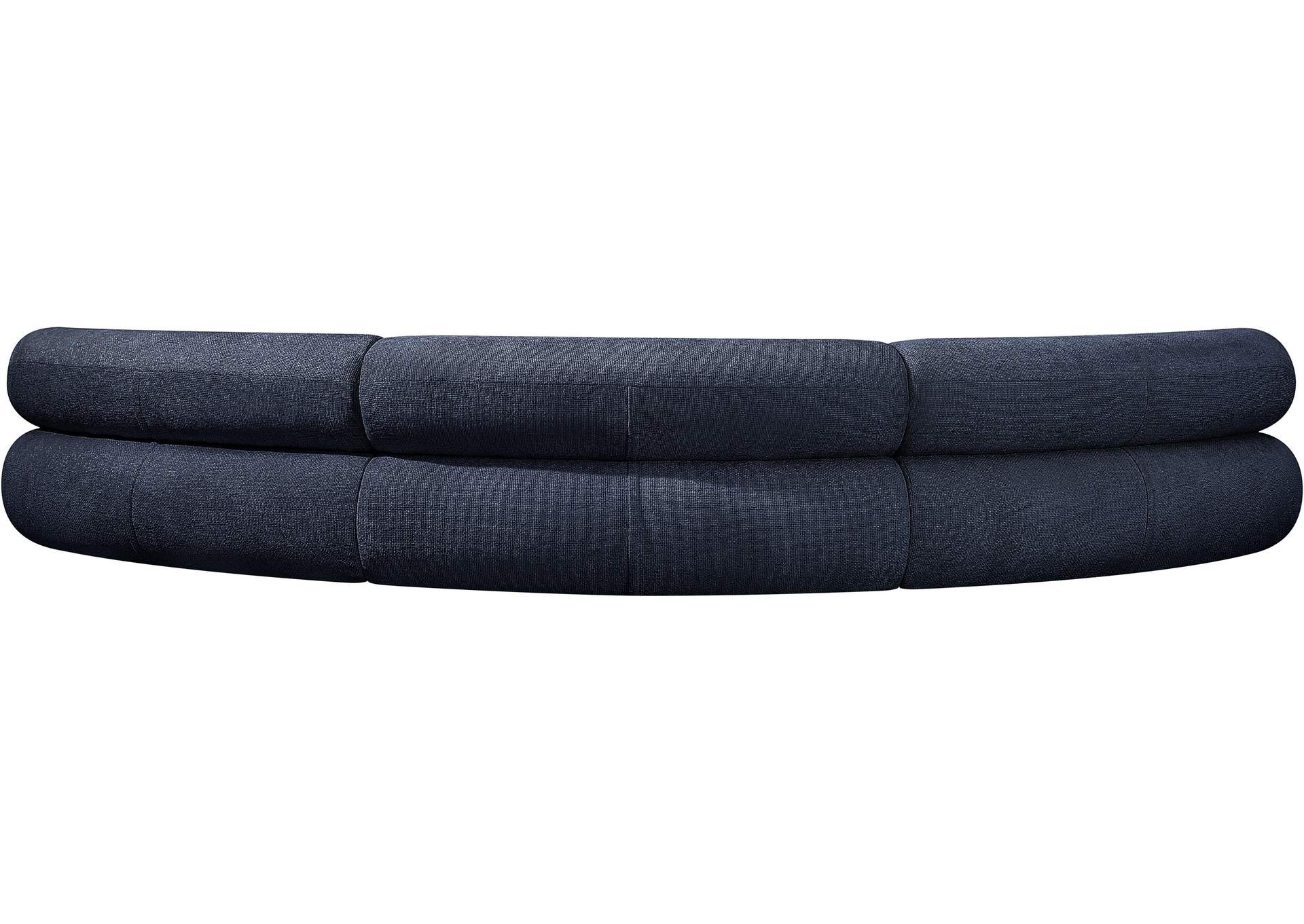 Bale Navy Chenille Fabric Modular Sofa,Meridian Furniture