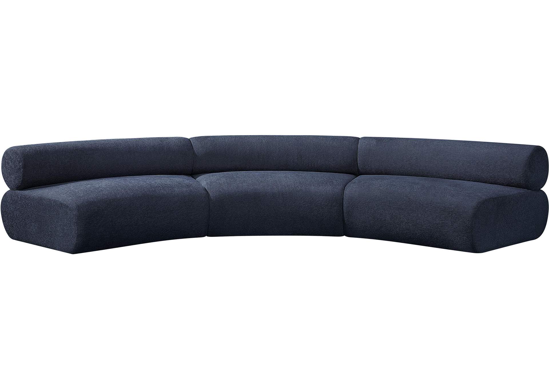 Bale Navy Chenille Fabric Modular Sofa,Meridian Furniture