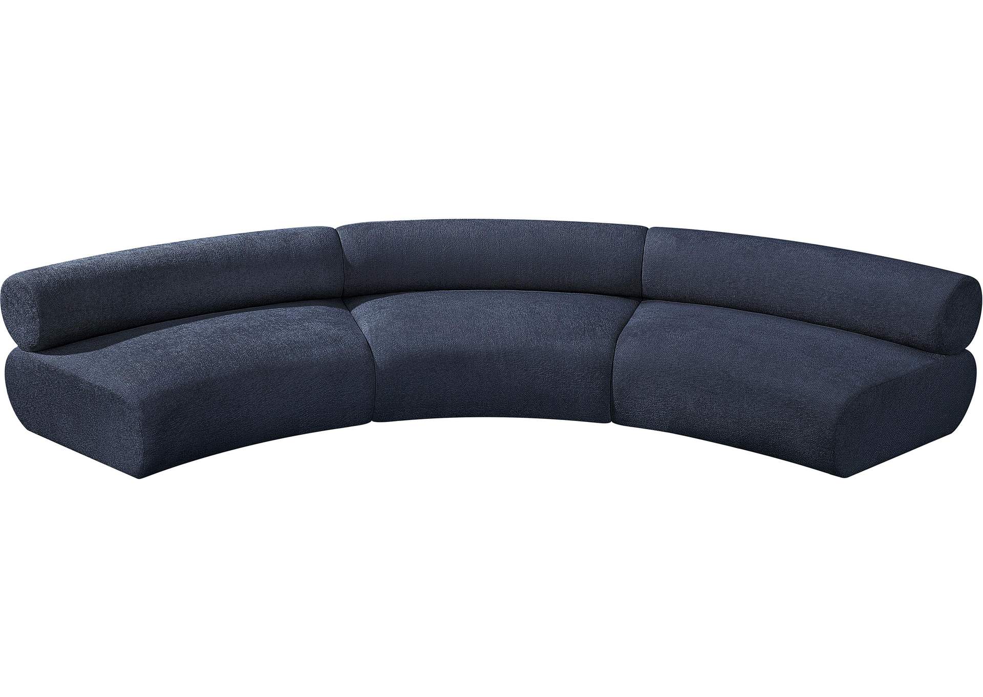 Bale Navy Chenille Fabric Modular Sofa,Meridian Furniture