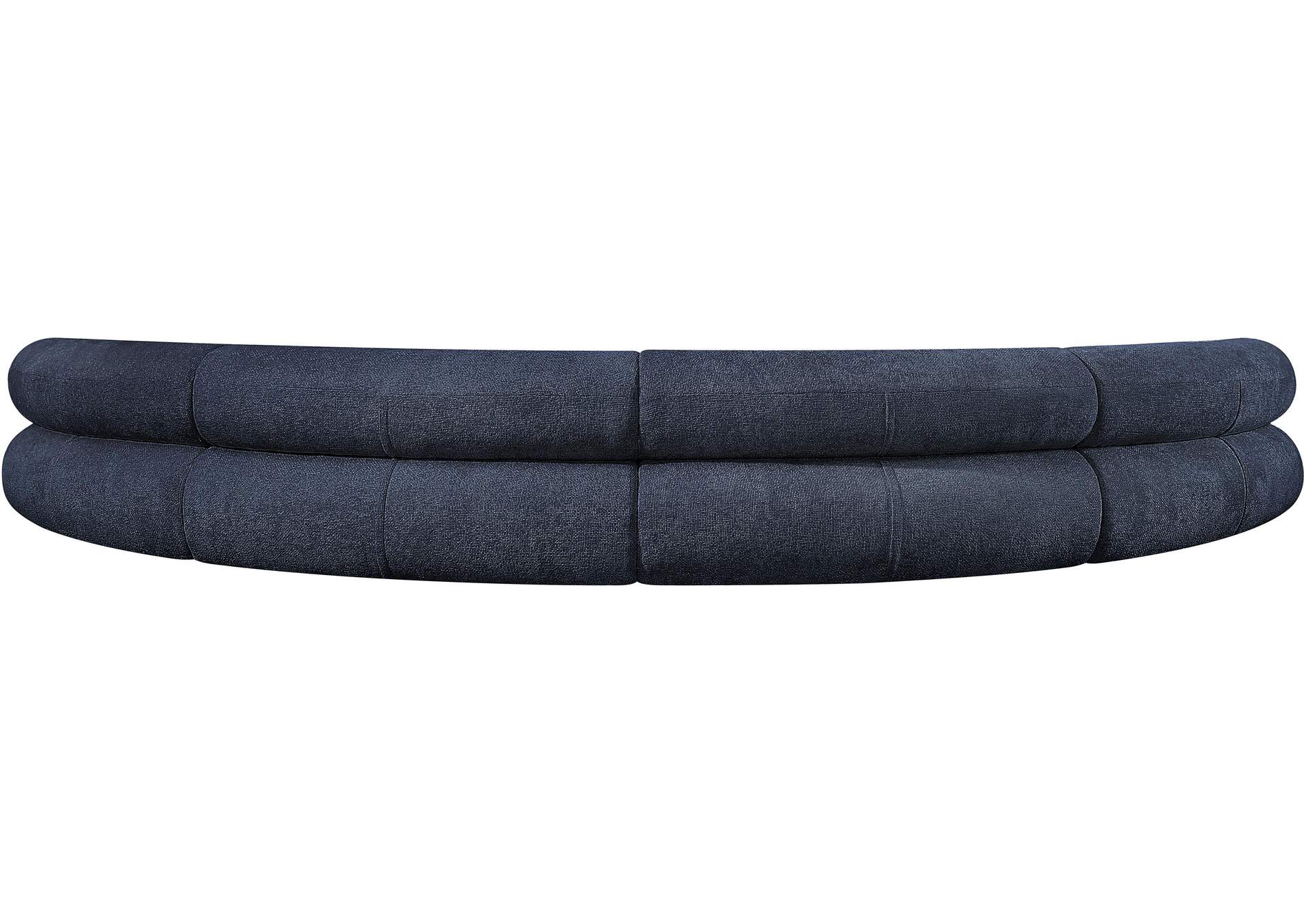 Bale Navy Chenille Fabric Modular Sofa,Meridian Furniture