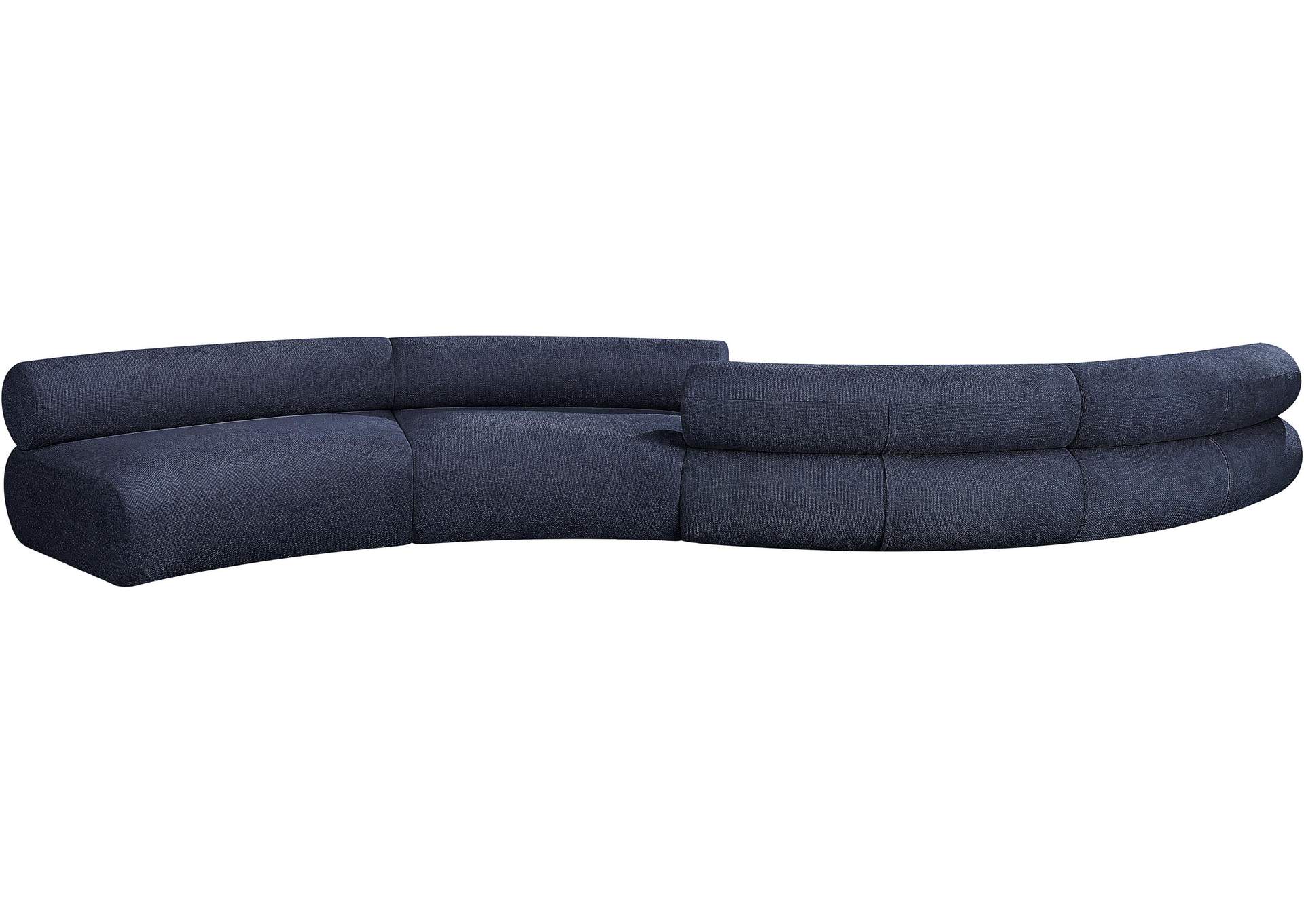 Bale Navy Chenille Fabric Modular Sofa,Meridian Furniture