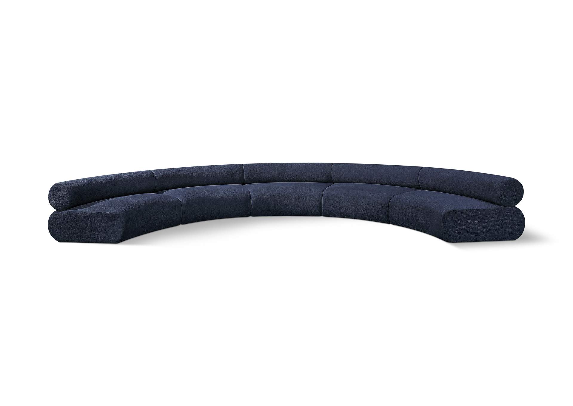 Bale Navy Chenille Fabric Modular Sofa,Meridian Furniture