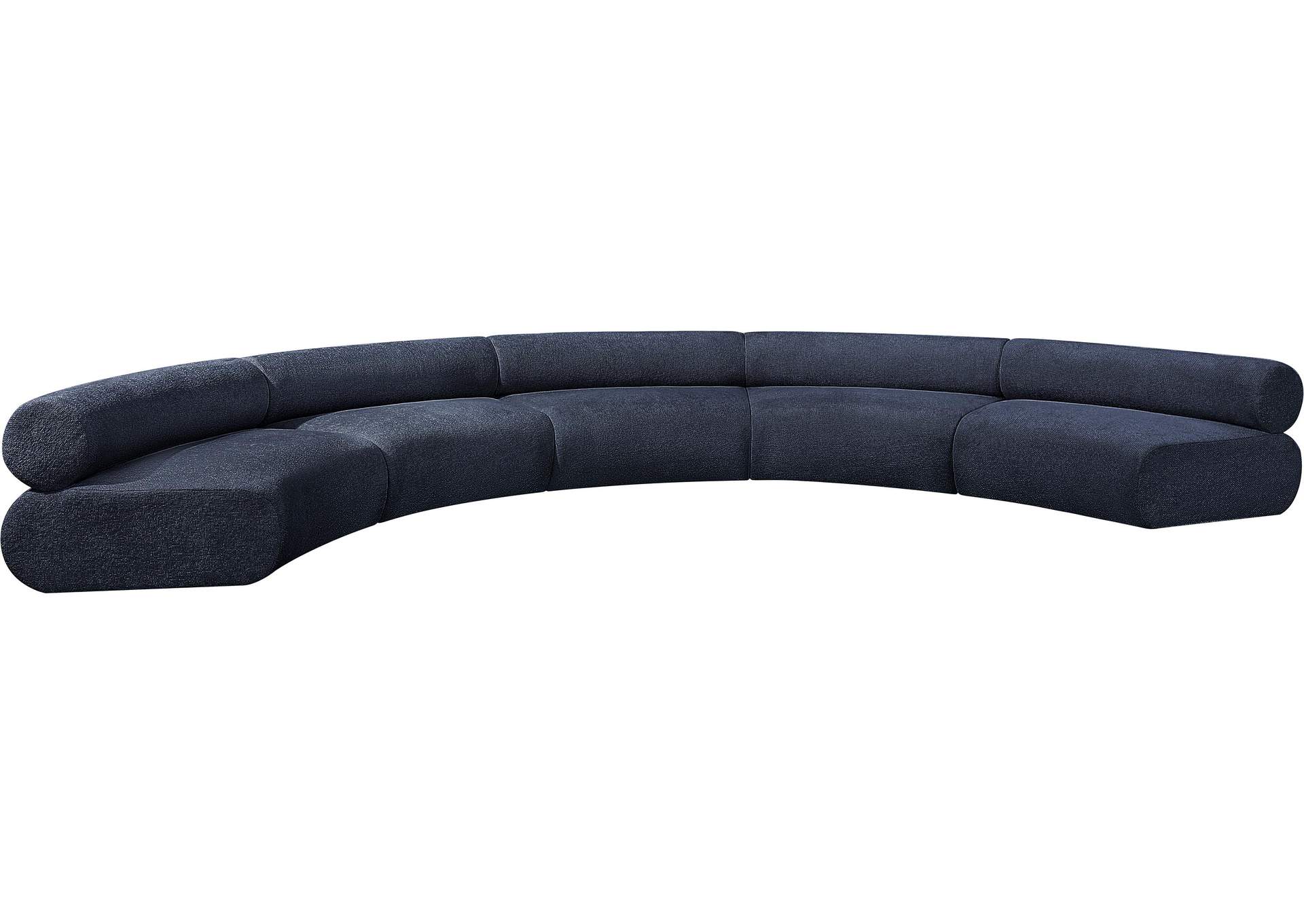 Bale Navy Chenille Fabric Modular Sofa,Meridian Furniture