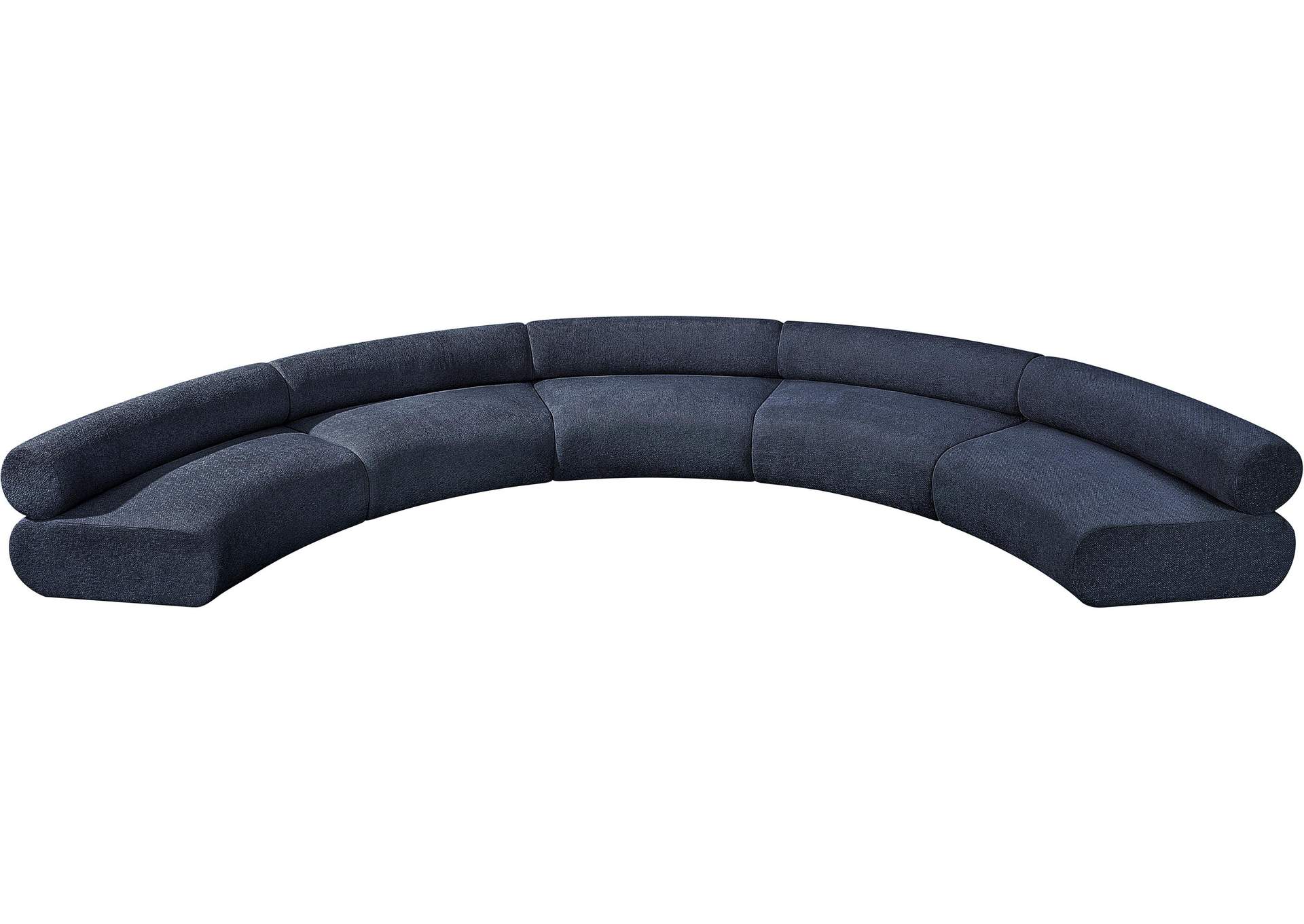 Bale Navy Chenille Fabric Modular Sofa,Meridian Furniture