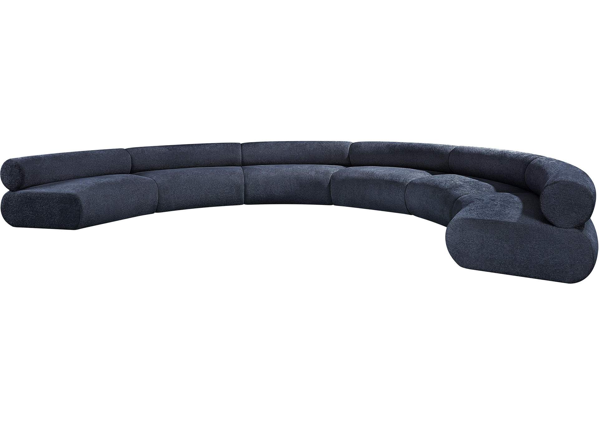 Bale Navy Chenille Fabric Modular Sofa,Meridian Furniture