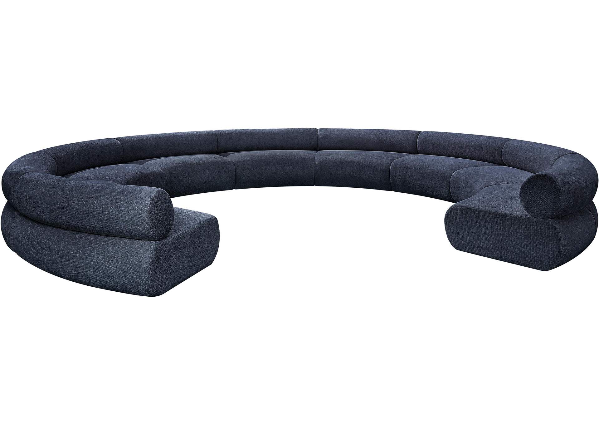 Bale Navy Chenille Fabric Modular Sofa,Meridian Furniture