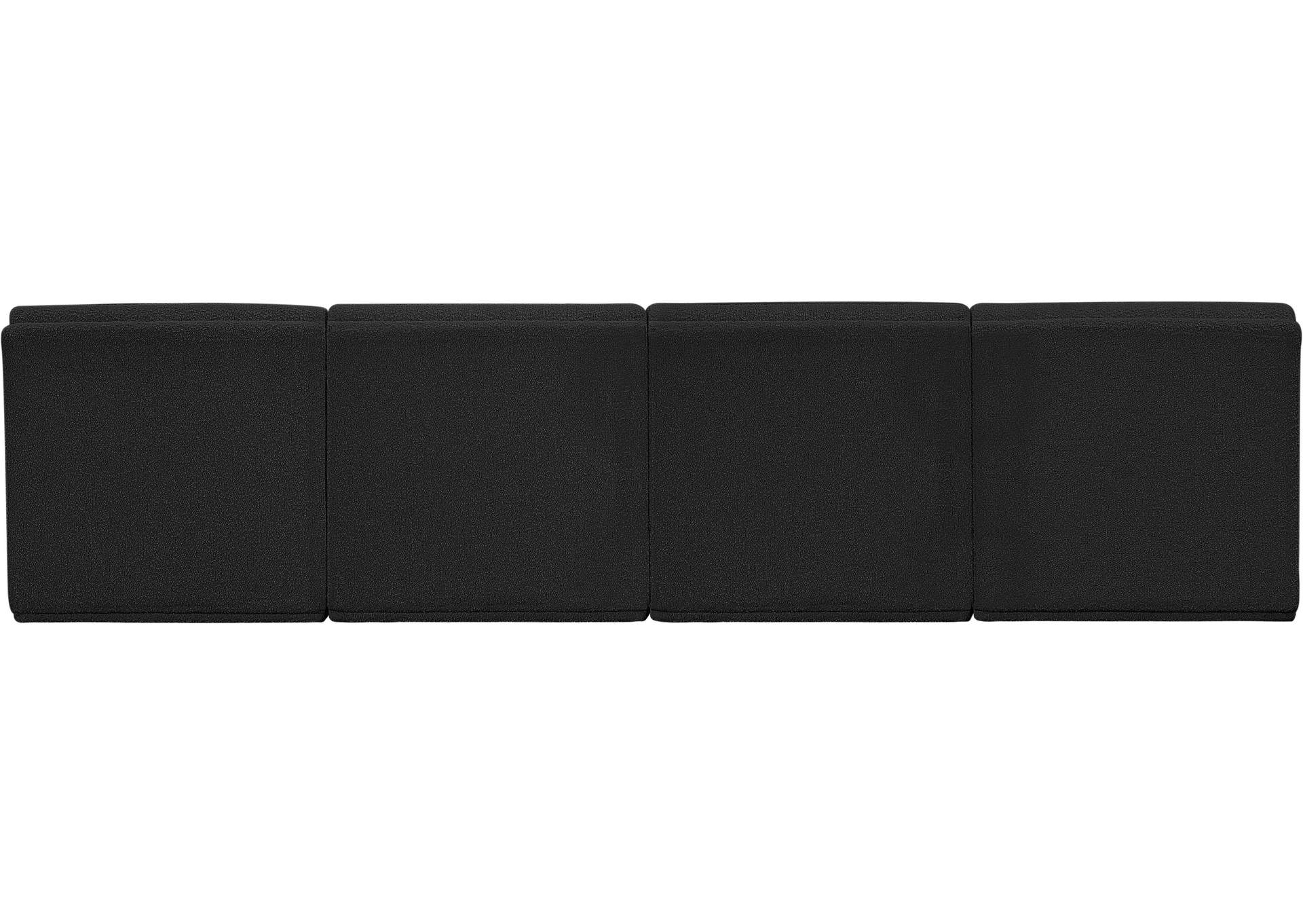 Ollie Black Boucle Fabric Modular Sofa,Meridian Furniture