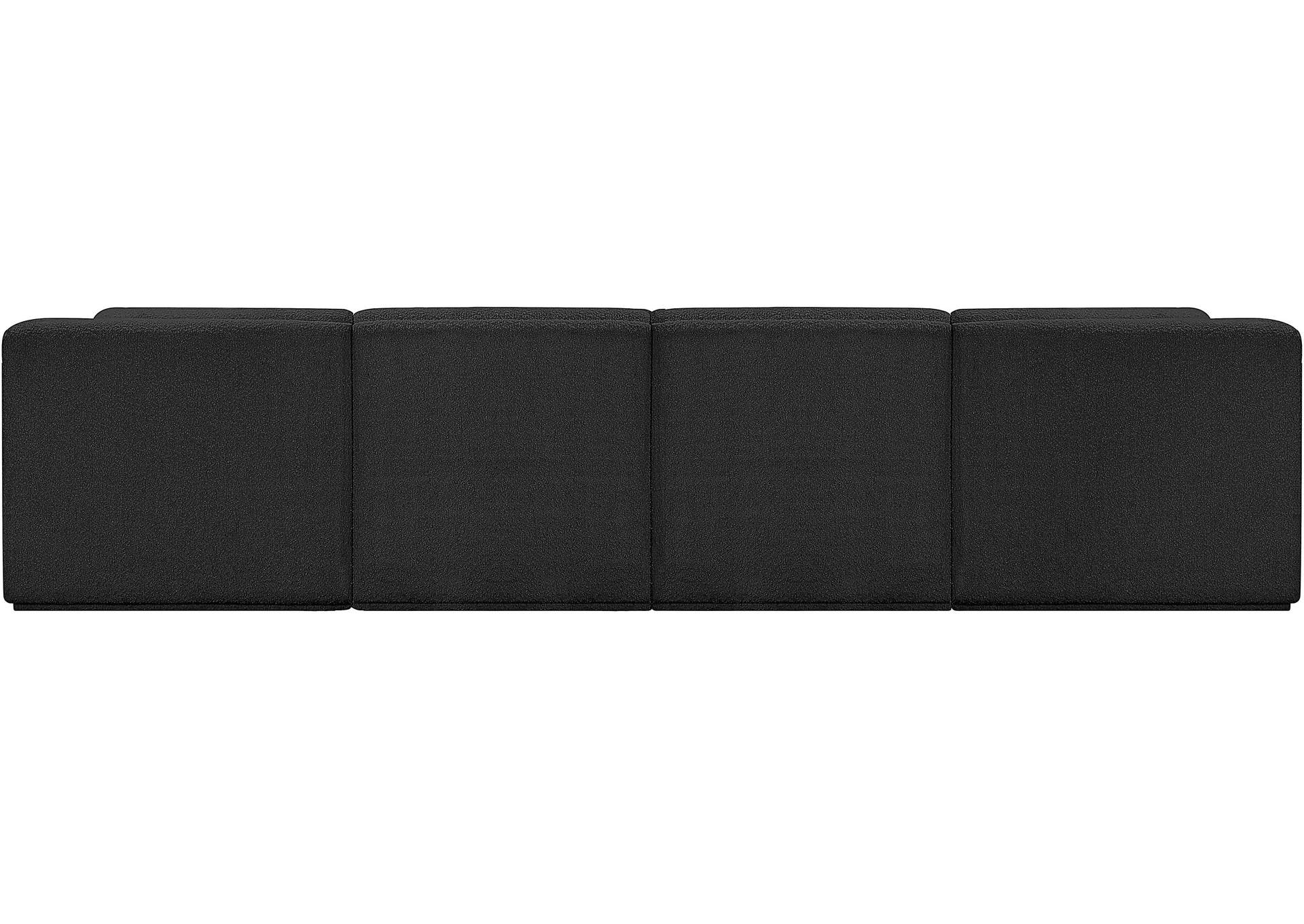 Ollie Black Boucle Fabric Modular Sofa,Meridian Furniture