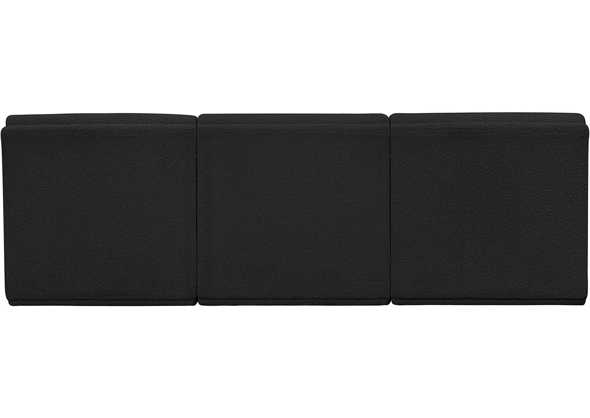 Ollie Black Boucle Fabric Modular Sofa,Meridian Furniture