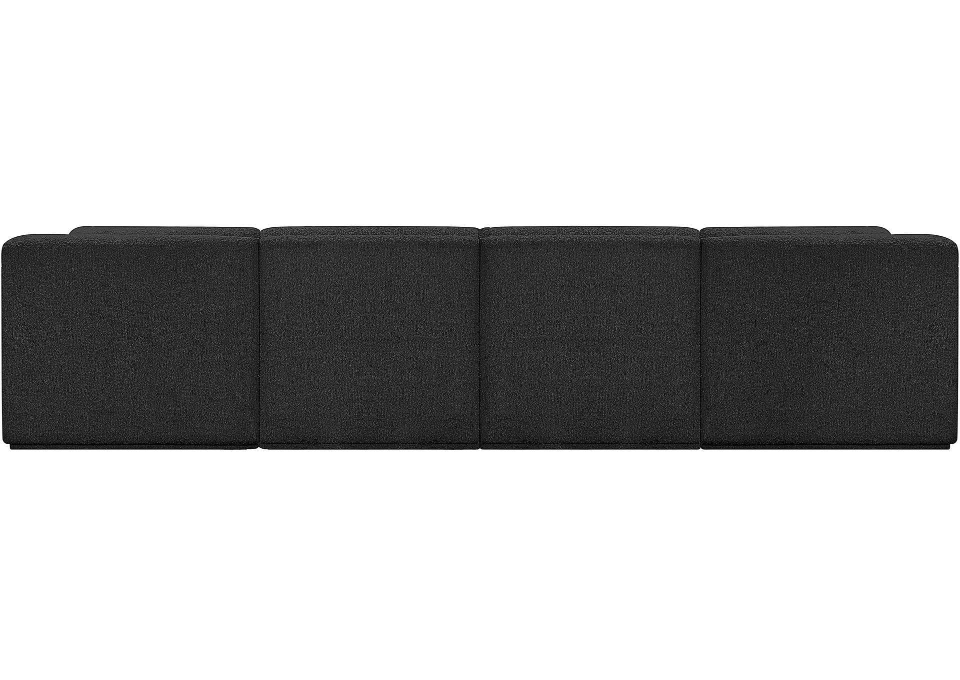 Ollie Black Boucle Fabric Modular Sectional,Meridian Furniture