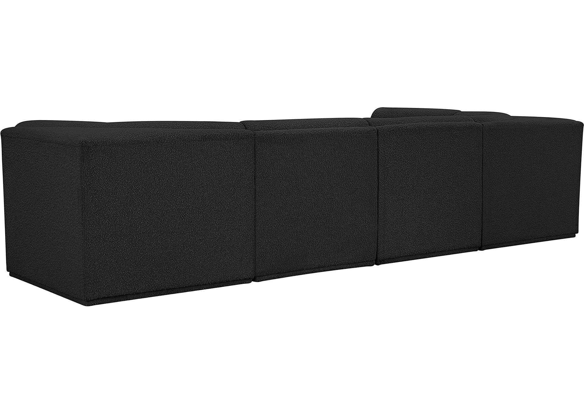 Ollie Black Boucle Fabric Modular Sectional,Meridian Furniture