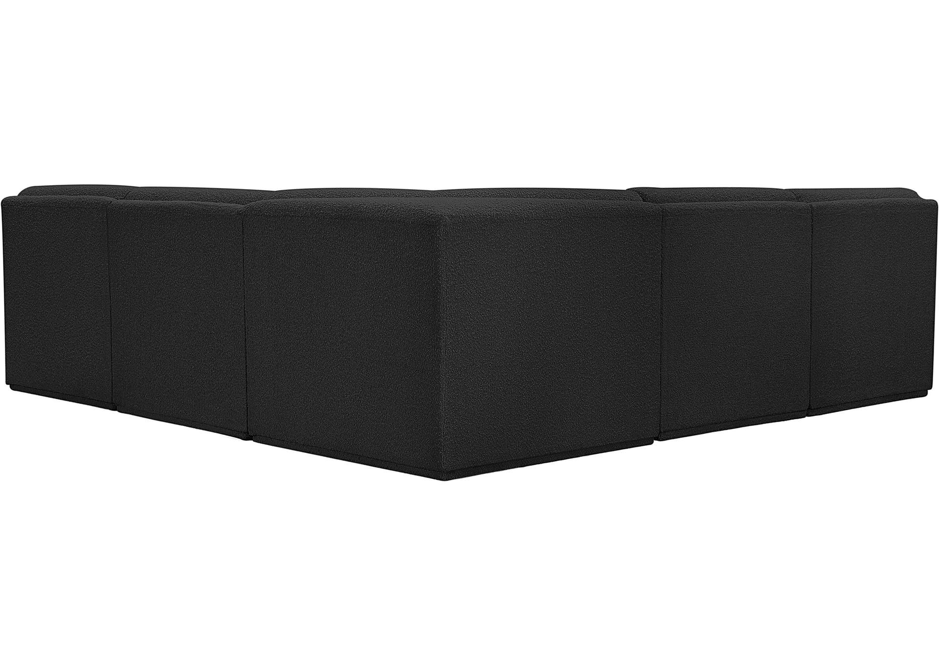 Ollie Black Boucle Fabric Modular Sectional,Meridian Furniture